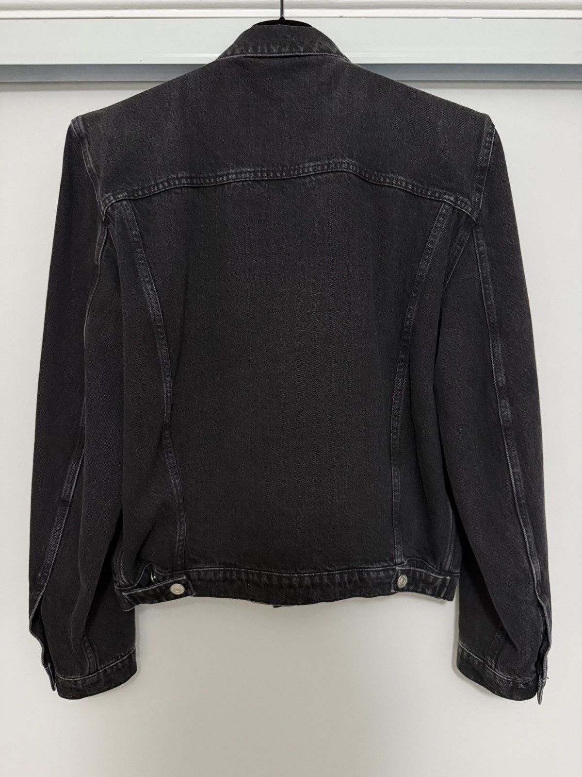 Balenciaga Balenciaga 2017 Padded Shoulder Denim Jacket Size US M / EU 48-50 / 2 - 2 Thumbnail
