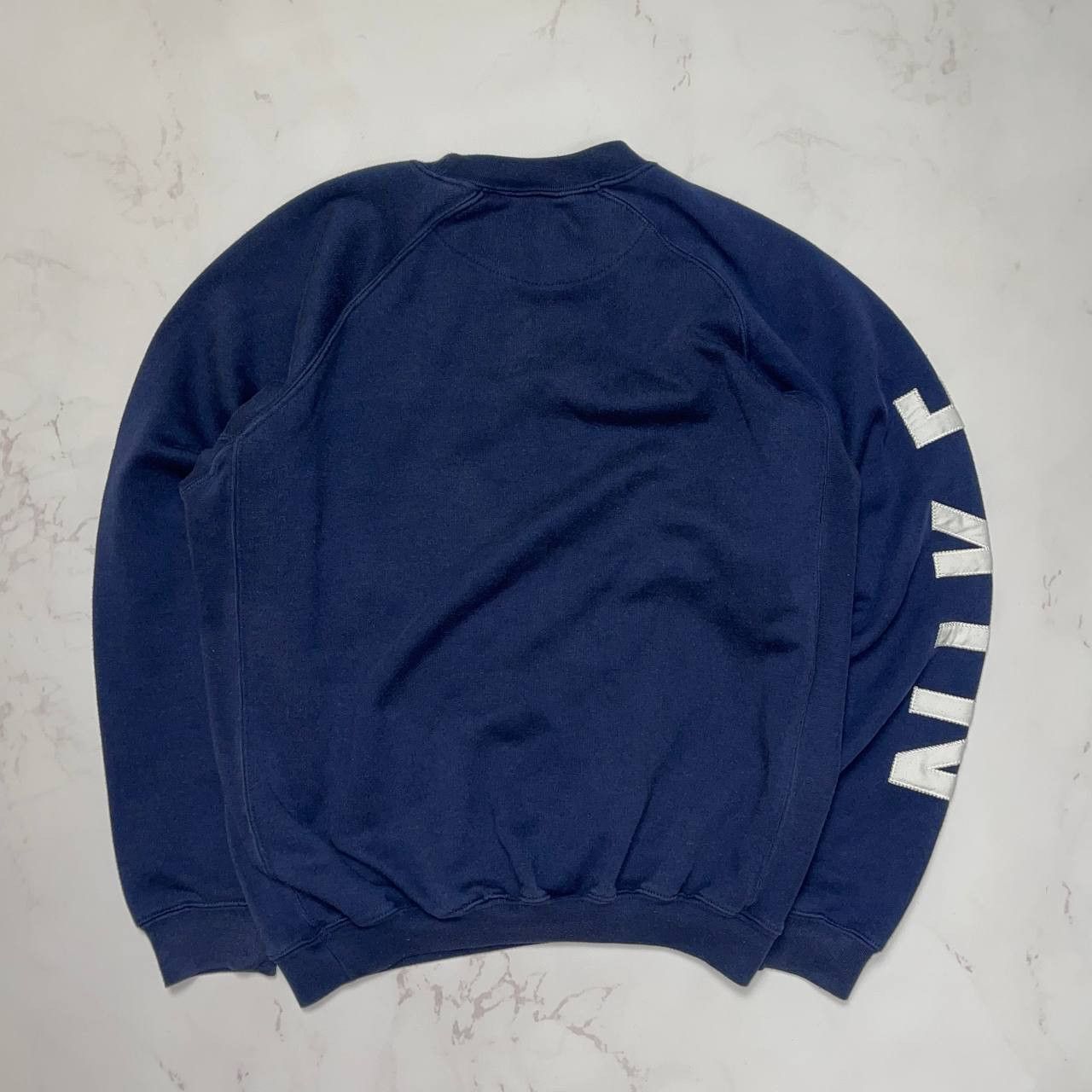 Nike Nike Vintage Big Logo Sweatshirt Crewneck Mens Navy Blue Size US S / EU 44-46 / 1 - 6 Thumbnail