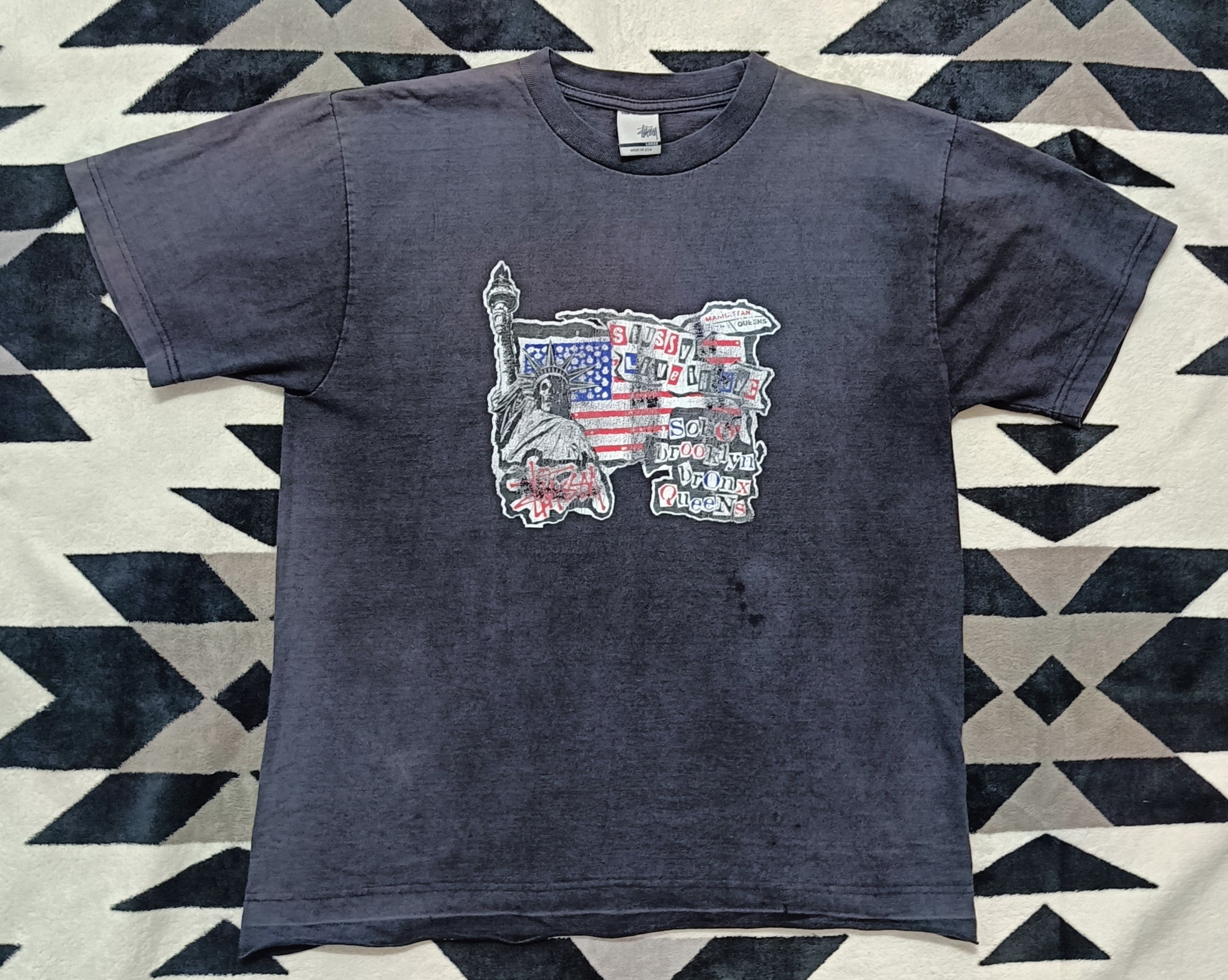 Stussy × Vintage 🔥🔥Rare Vintage 90s Stussy Live In NYC Tee Size US L / EU 52-54 / 3 - 2 Thumbnail