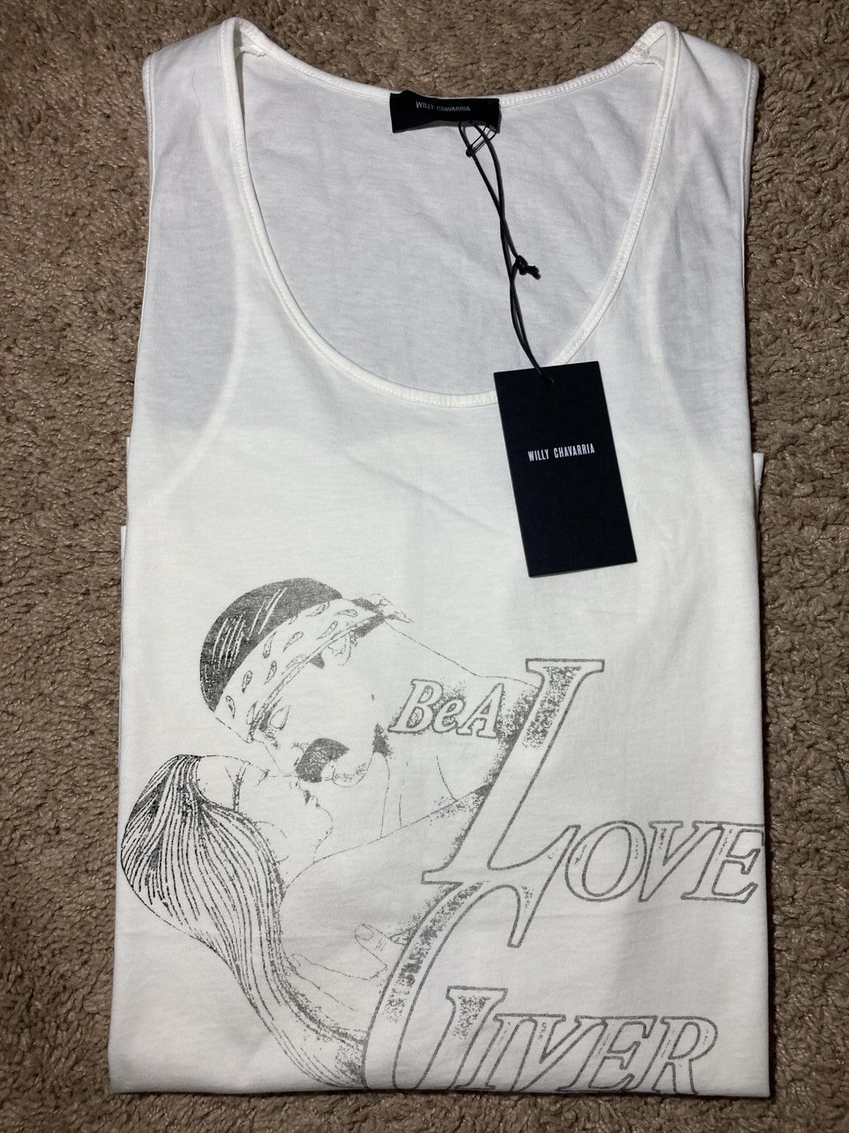 New SS25 Willy Chavarria Love Giver Easy Tank Top America 90