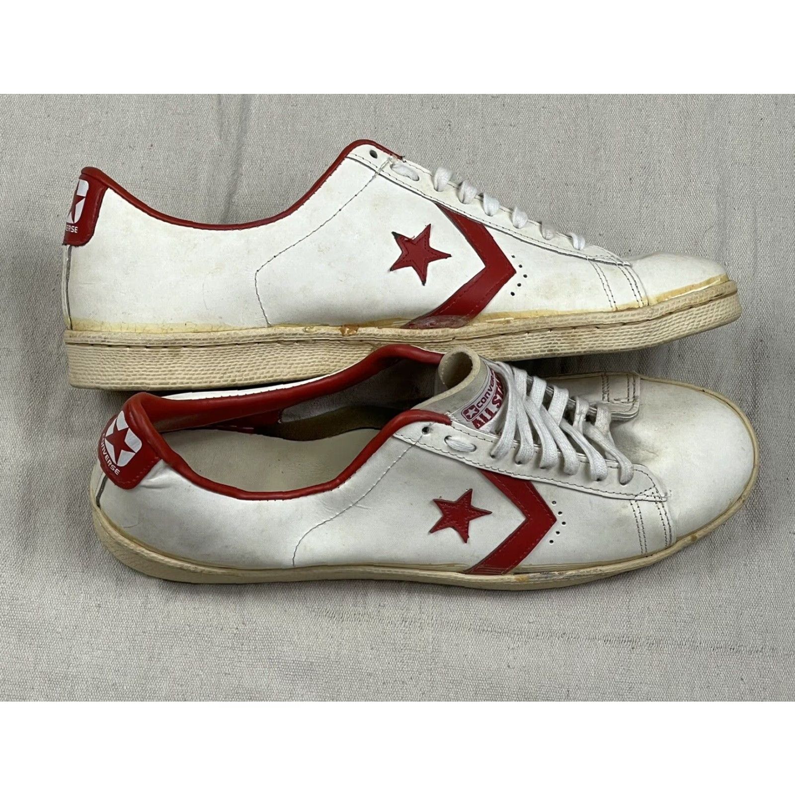 Converse VINTAGE Converse One Star Low Top Basketball Shoes USA Leather 17 Red Men Sixers Irving Star Sneaker University Basketball Shoe Size US L / EU 52-54 / 3 - 7 Thumbnail