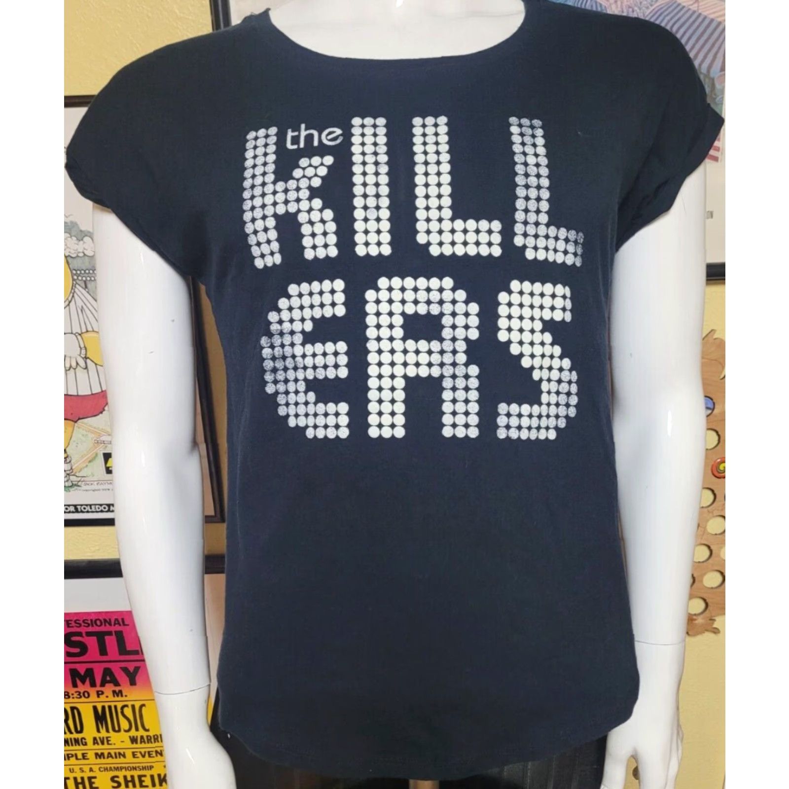 Next Level VINTAGE Womens The Killers T Shirt Graphic Tee Crew Neck Short Sleeve Black XS? Size M / US 6-8 / IT 42-44 - 2 Thumbnail