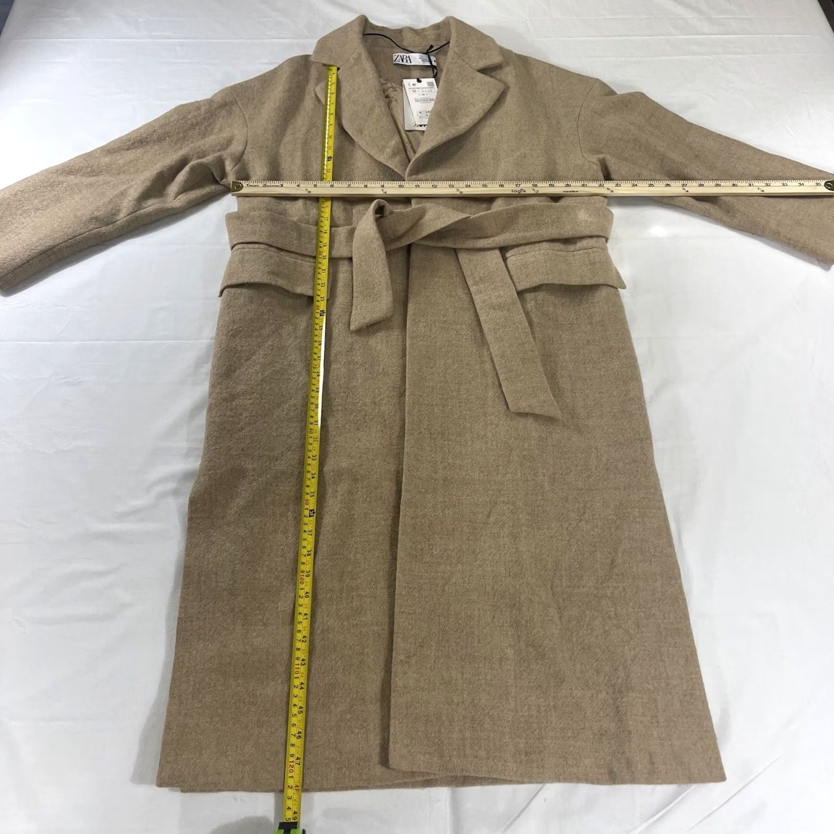 Zara VINTAGE Zara Women's Coat Wool Camel Limited Edition Waterfall Beige 8440646 Size ONE SIZE - 2 Thumbnail