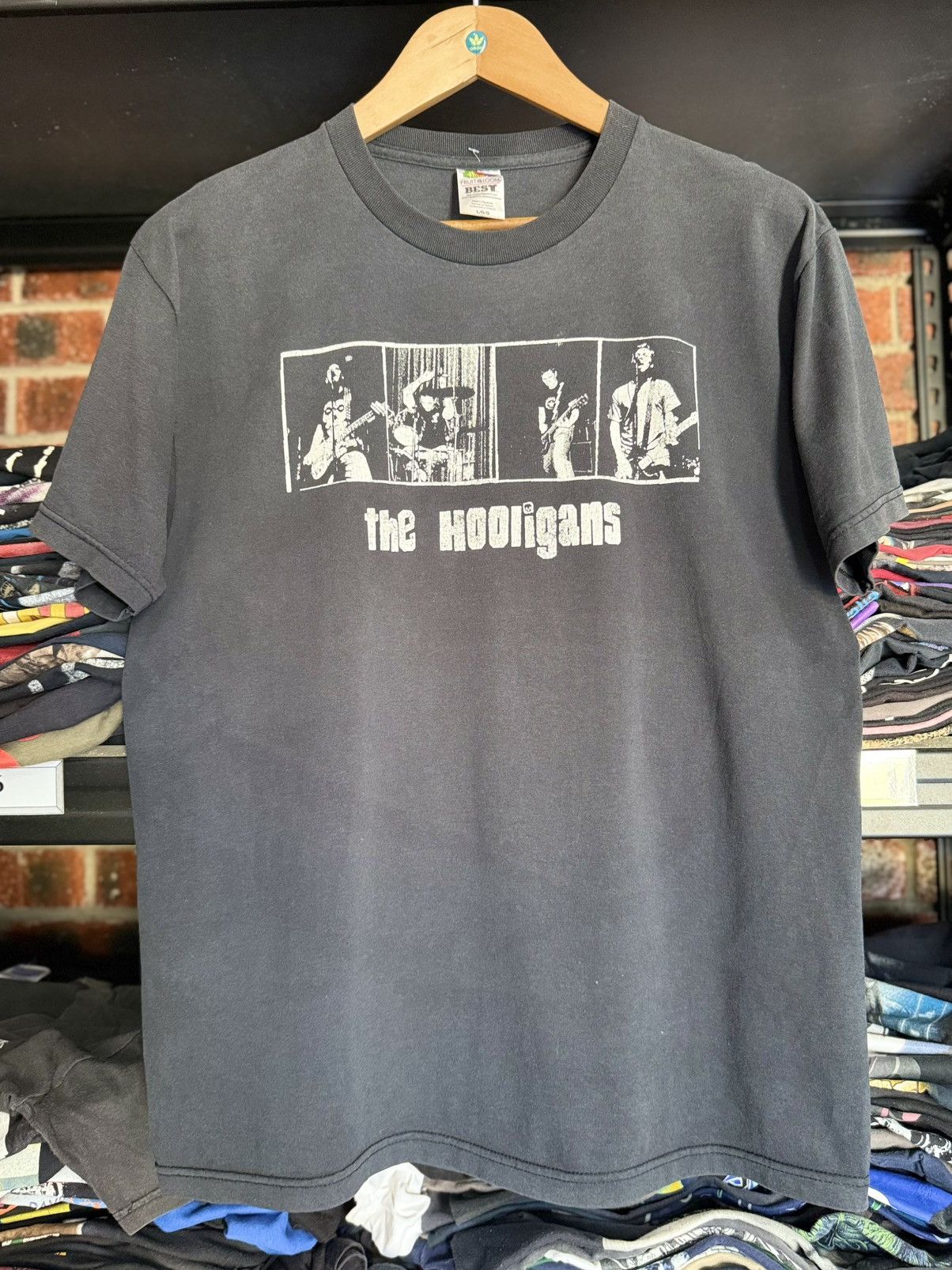 Band Tees Thrashed Vintage The Hooligans Backing Band American Faded T Size US L / EU 52-54 / 3 - 1 Thumbnail