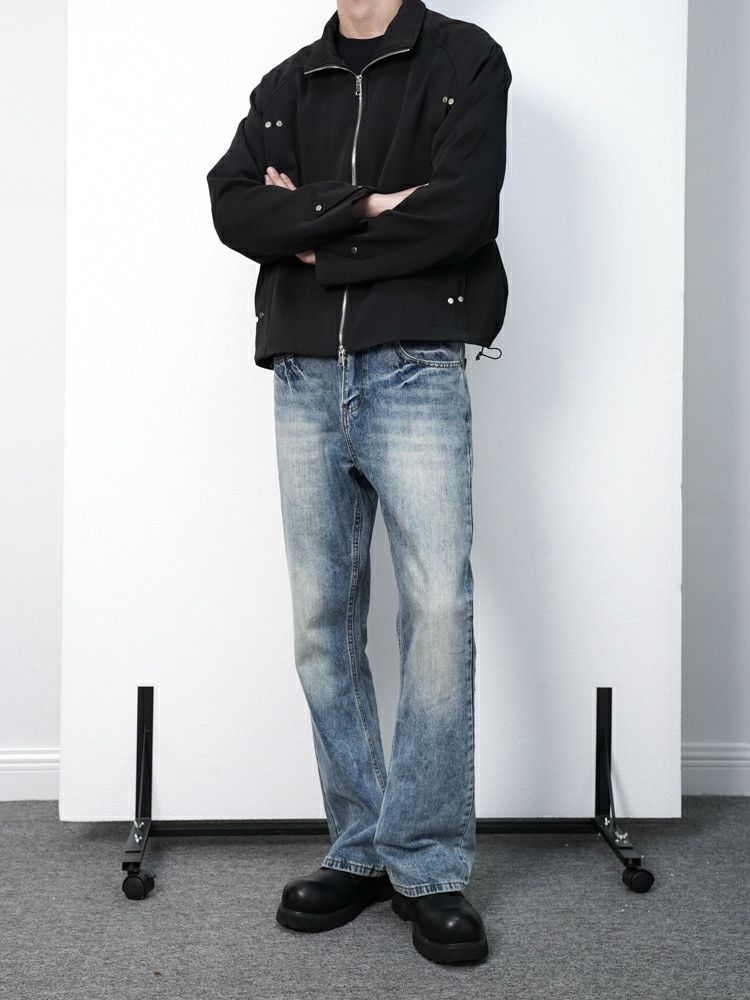 y2k retro washed yuppie flared jeans
