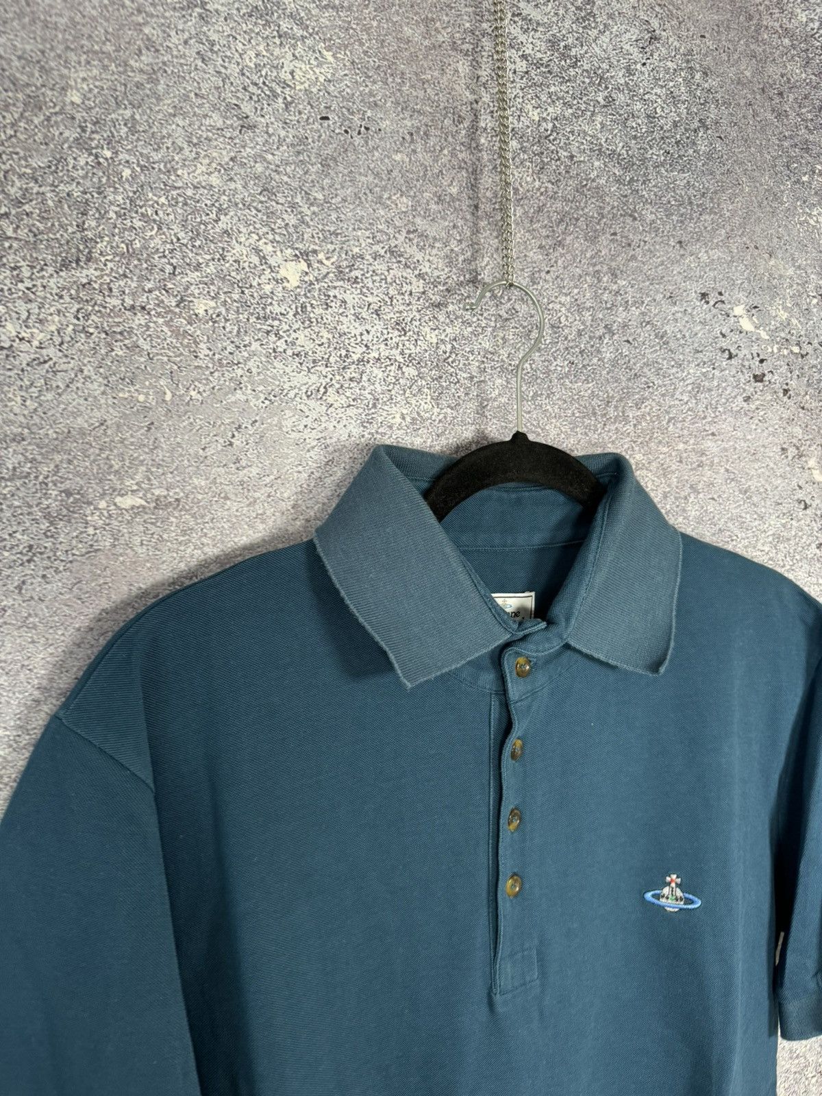 Vintage × Vivienne Westwood Vivienne Westwood Orbital Men’s Blue Embroidered Tee Size US XXL / EU 58 / 5 - 6 Thumbnail