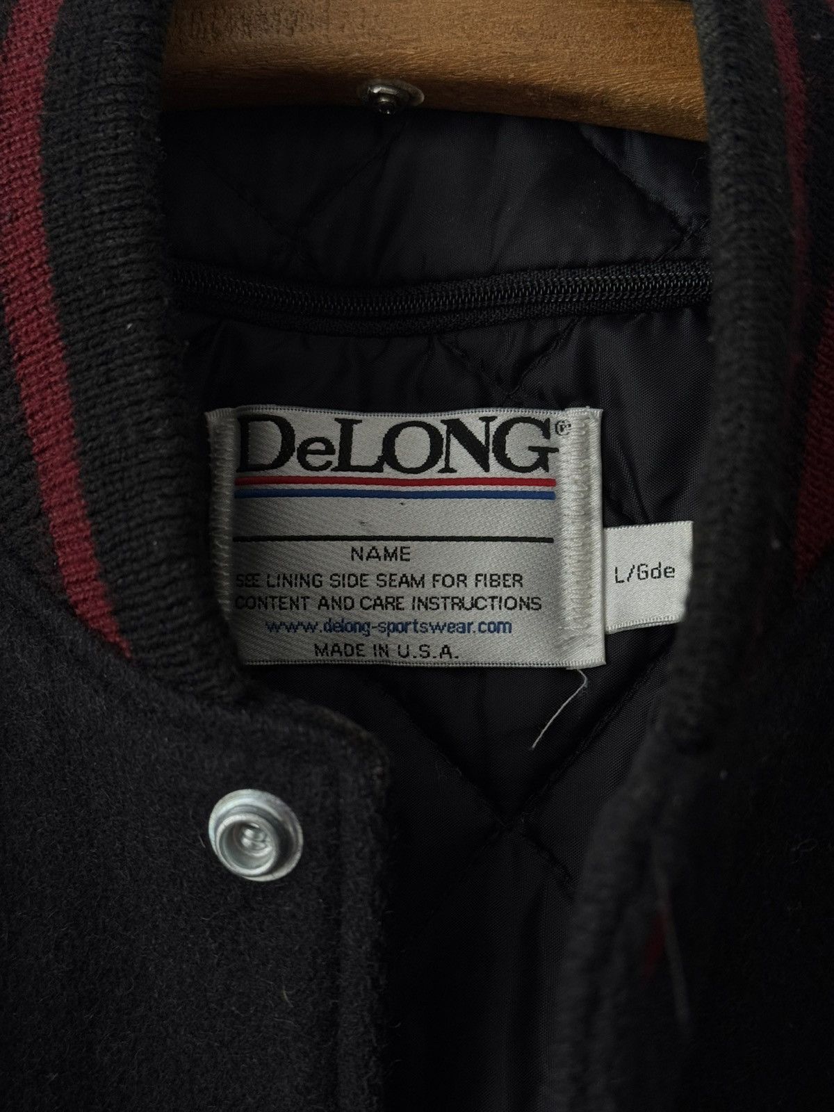 Delong × Vintage Vintage 80s NFL Warriors by Delon Varsity Bomber Jacket Size US L / EU 52-54 / 3 - 5 Thumbnail