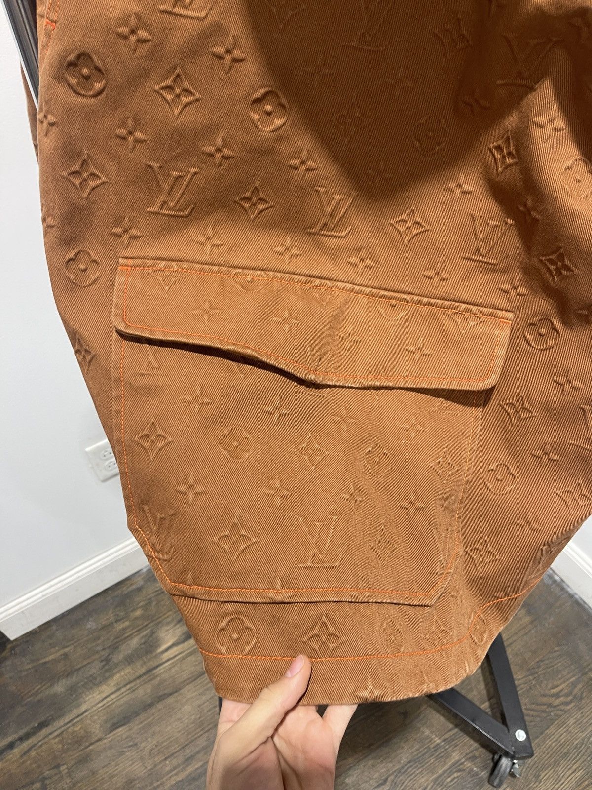 Louis Vuitton Louis Vuitton Orange Brown Carpenter Jacket Size US L / EU 52-54 / 3 - 4 Thumbnail