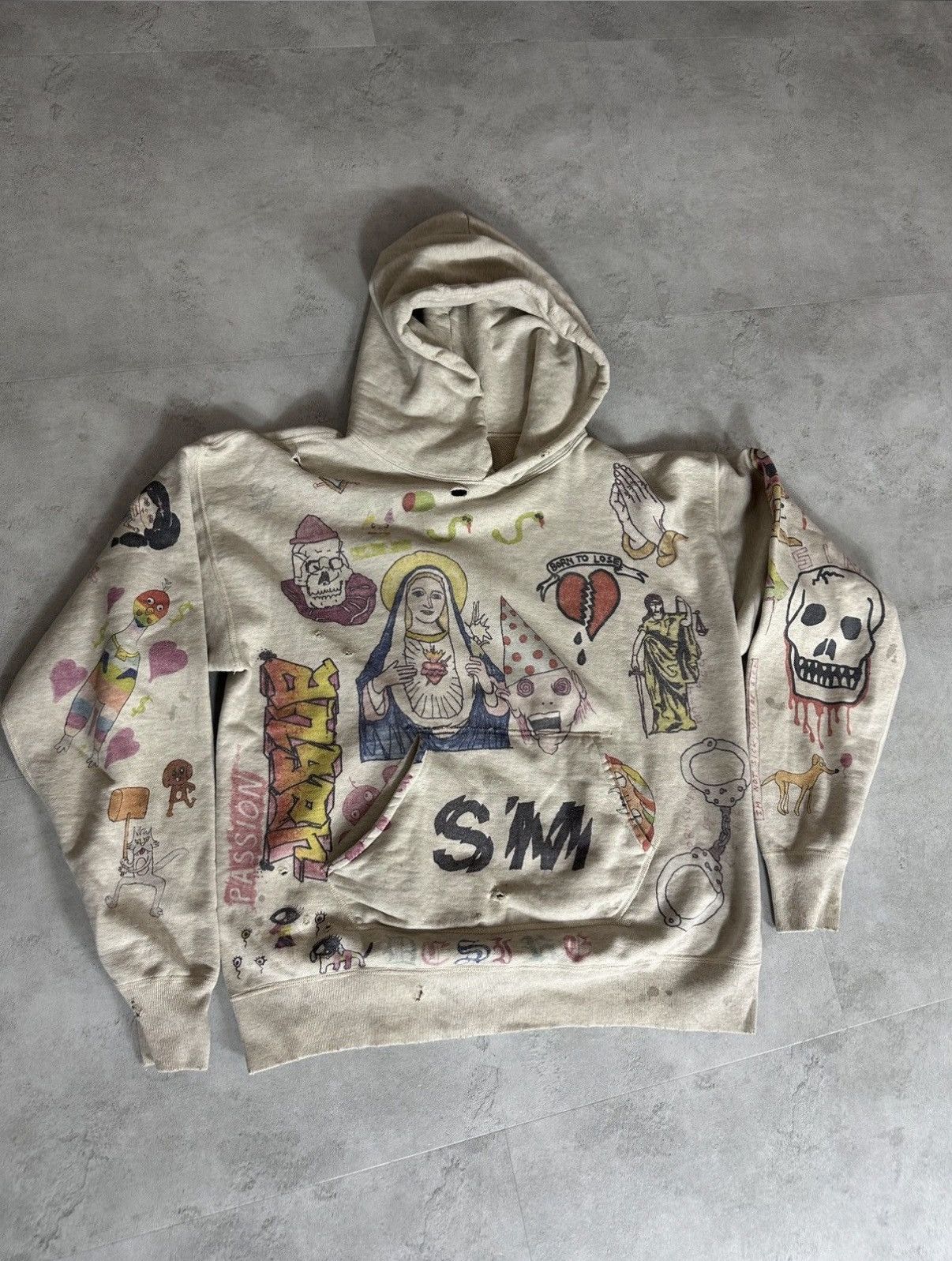 Saint Michael Saint Micheal distressed hoodie Size US XL / EU 56 / 4 - 1 Thumbnail