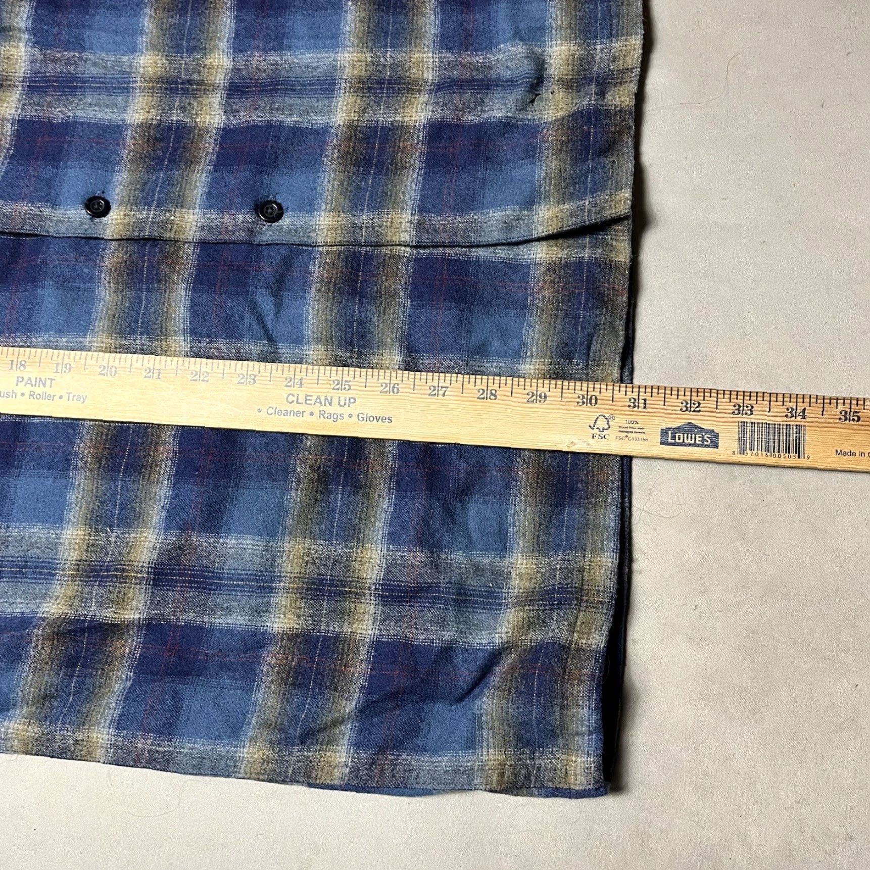 VINTAGE Pendleton Board Shirt Red Plaid Wool Loop Collar Button Down Large L Blue 1990s Grunge Mens