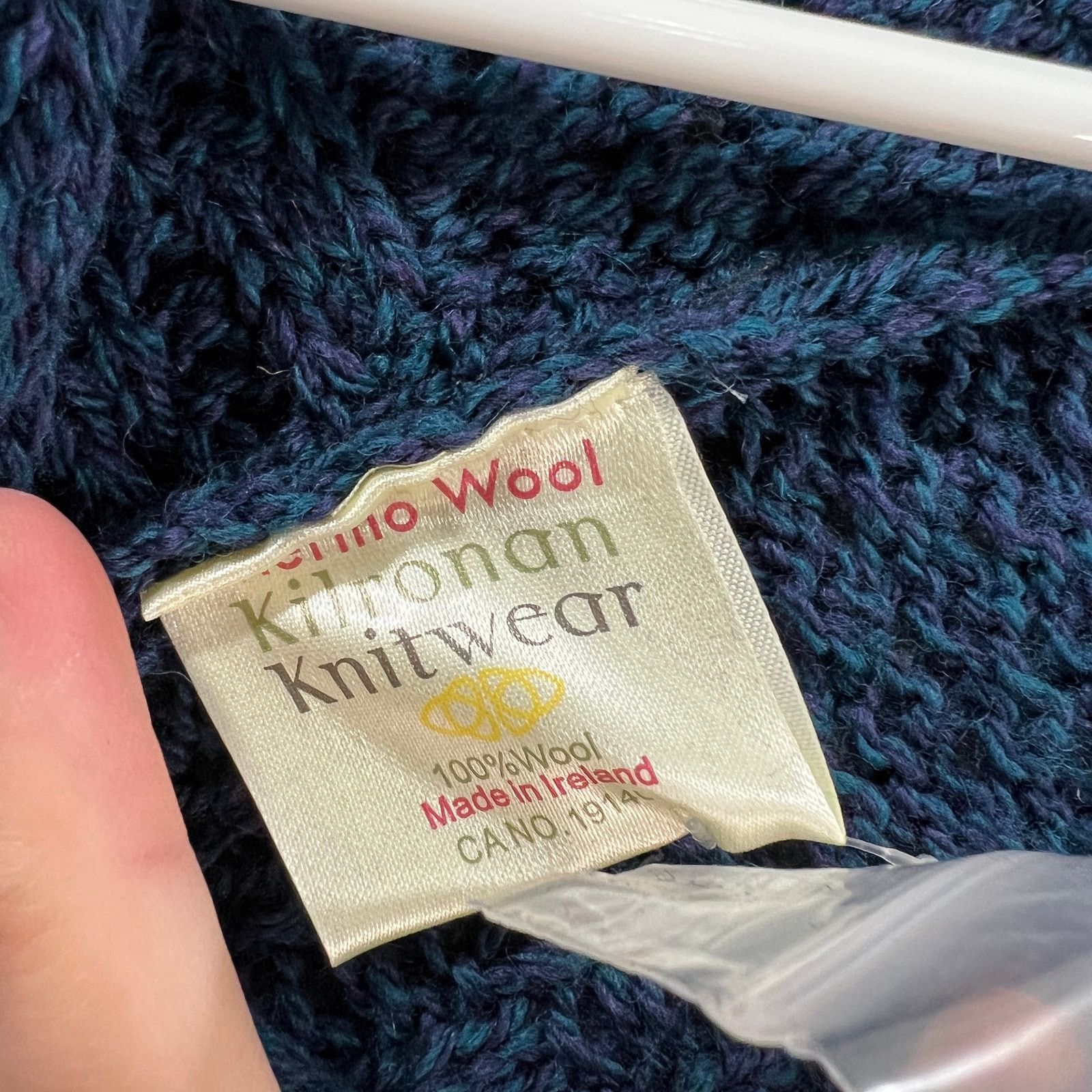 Aran Crafts Kiironan Merino Wool -Neck Porcho Atlantic XS/S Size S / US 4 / IT 40 - 3 Thumbnail