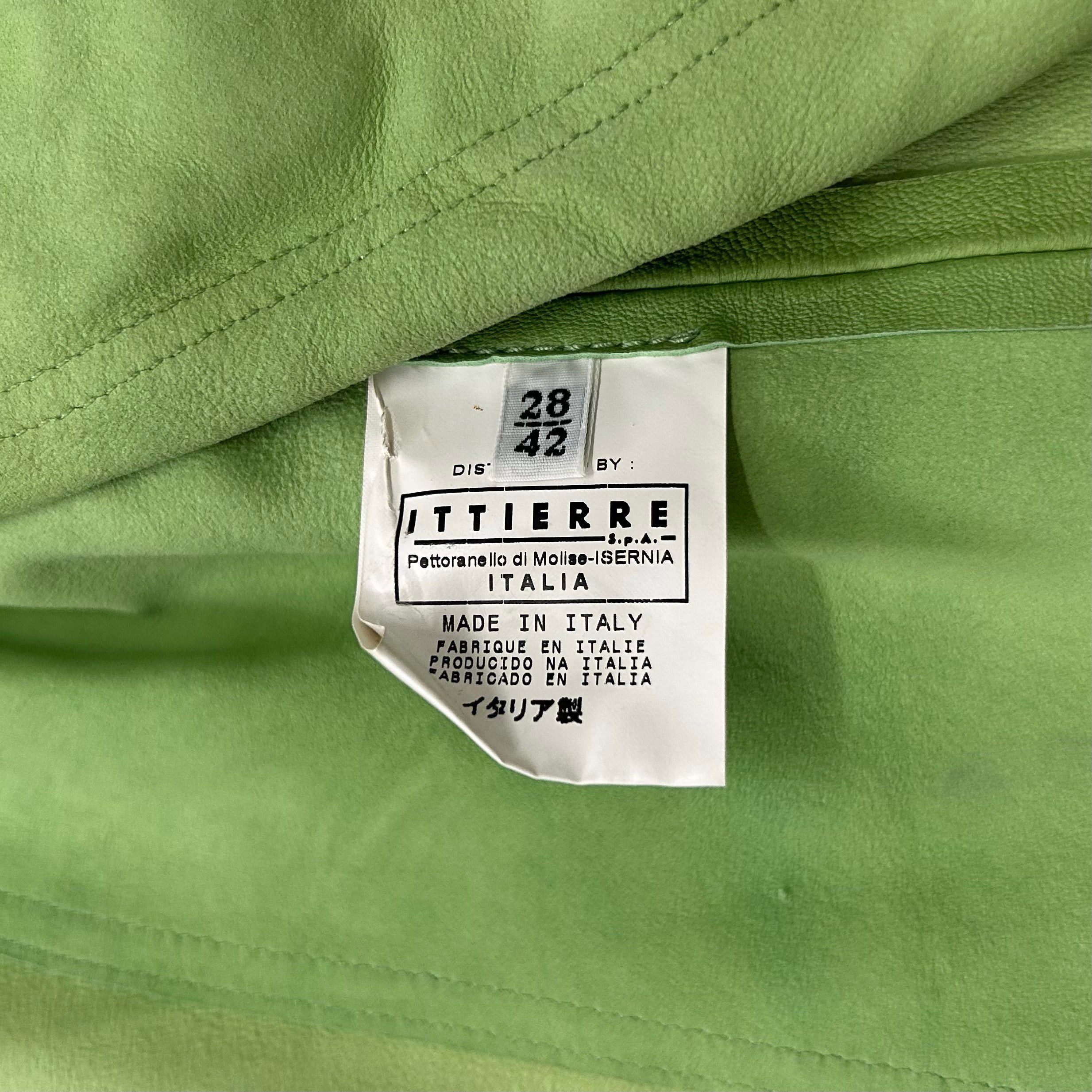 Dolce & Gabbana 2000's Dolce & Gabbana Matcha Green Leather Jacket Size S / US 4 / IT 40 - 9 Thumbnail