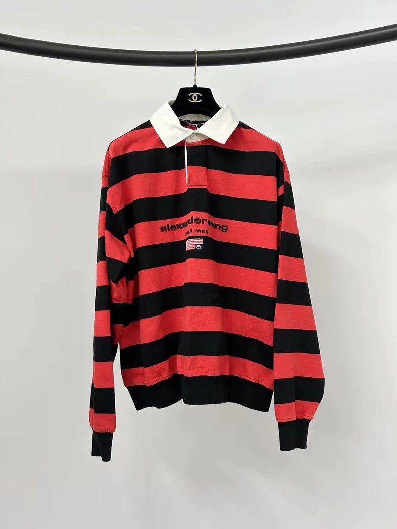 Alexander Wang Alexander Wang Striped Collar Sweatshirt- Size XS / US 0-2 / IT 36-38 - 1 Thumbnail