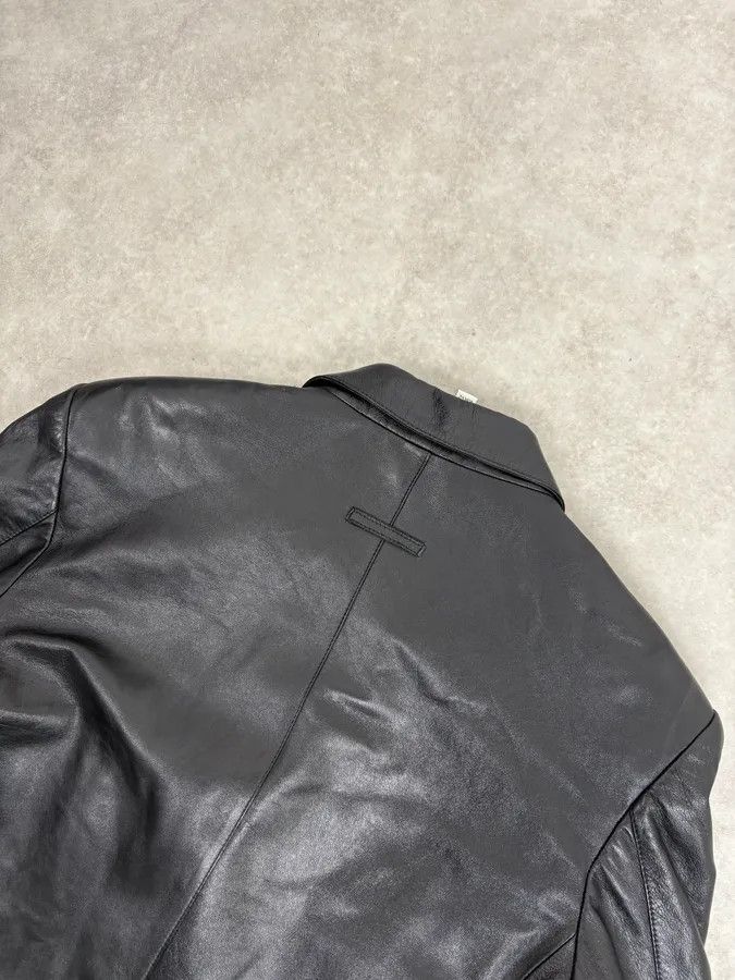 Jean Paul Gaultier 2000s Jean Paul Gaultier Black Premium Leather Long Coat Size US L / EU 52-54 / 3 - 7 Thumbnail