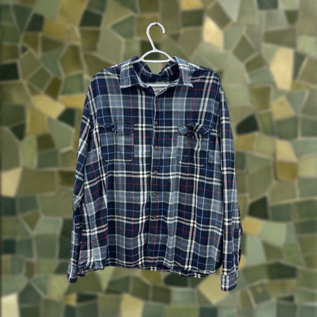 Vintage Goodfellow & Co Button-Up Shirt Mens XXL Blue Plaid Long Sleeve Regular Fit Size US XXL / EU 58 / 5 - 1 Thumbnail