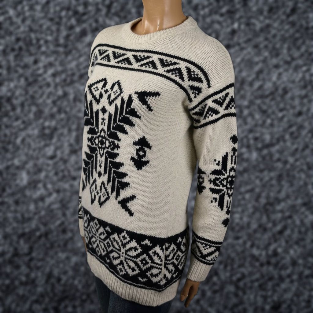 Ralph Lauren Ralph Lauren Angora Cashmere Wool Long Sweater NWT 55 Womens L Multi-Color Geometric Crewneck Knit Modern Size L / US 10 / IT 46 - 1 Preview
