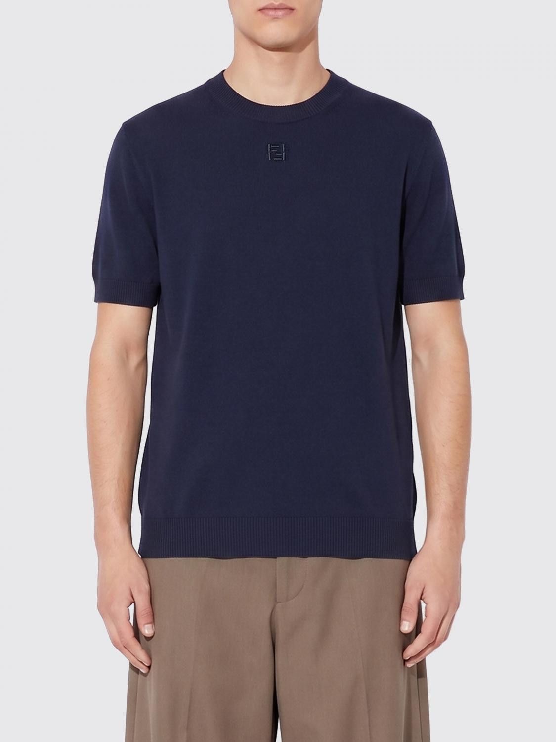 Fendi Fendi Sweater Men Blue Size US XL / EU 56 / 4 - 1 Thumbnail