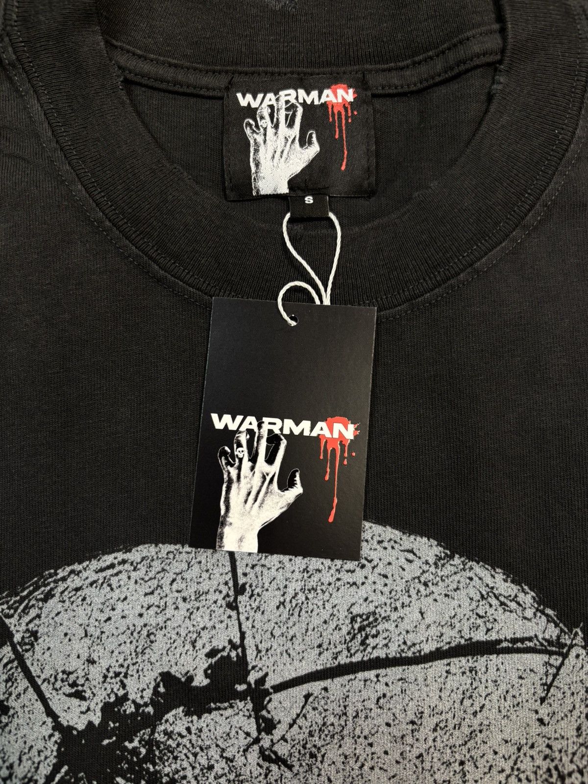 Vintage Warman Broken Skull Graphic T-Shirt, Washed Black Size US S / EU 44-46 / 1 - 8 Thumbnail