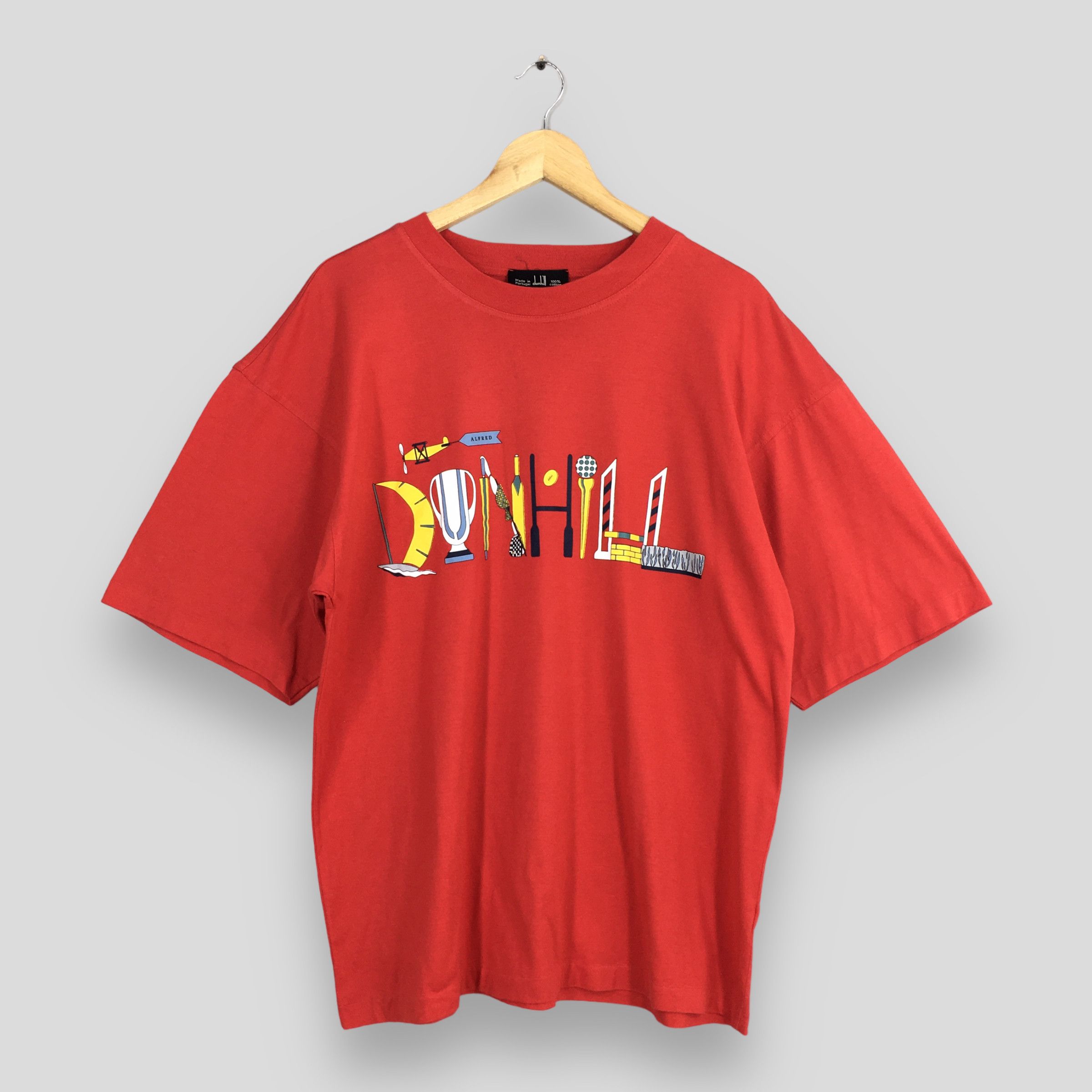 Alfred Dunhill Vintage Dunhill Red T shirt Medium Size US M / EU 48-50 / 2 - 1 Thumbnail