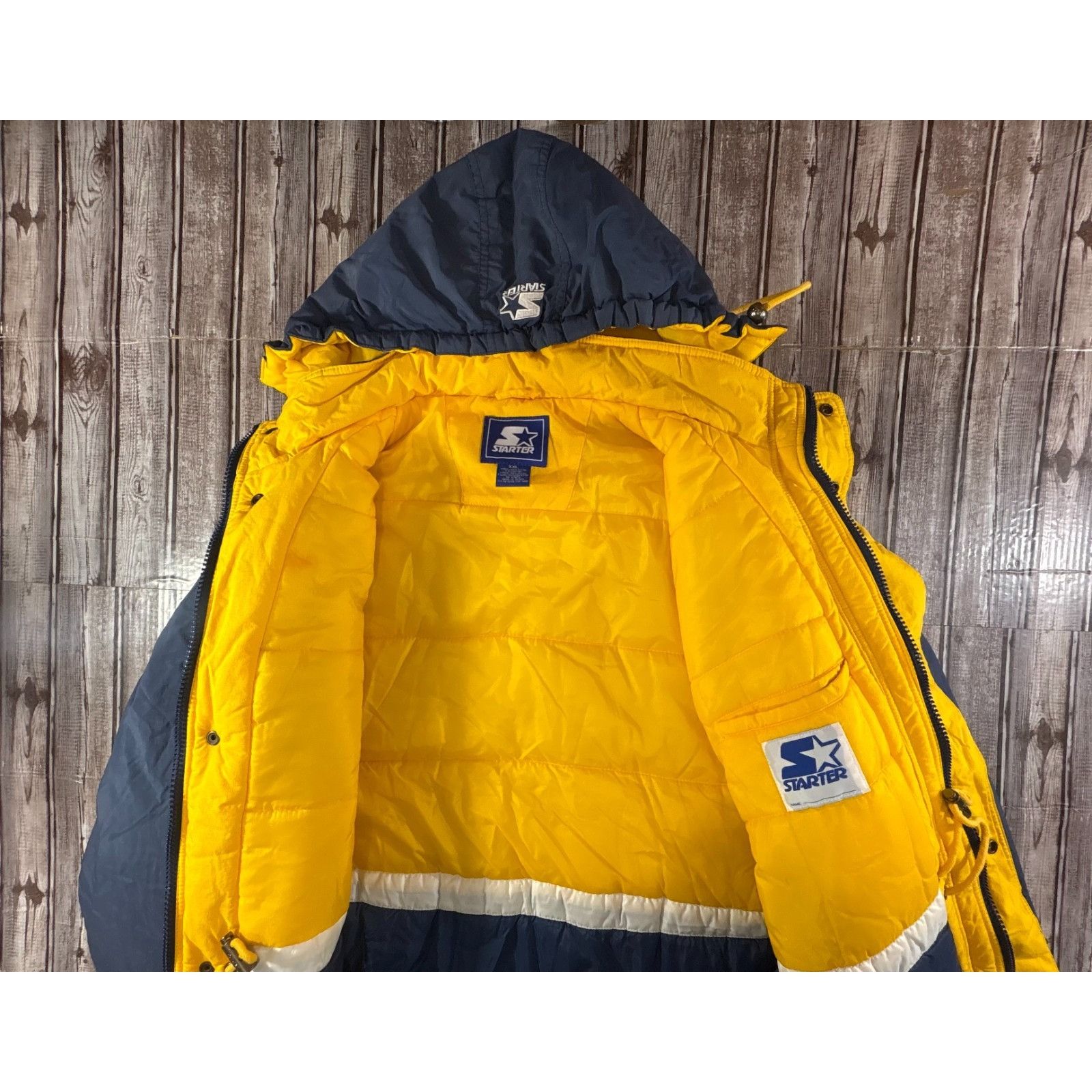 Starter Michigan Wolverines Starter hooded parka coat jacket size 2X Size US XXL / EU 58 / 5 - 6 Thumbnail