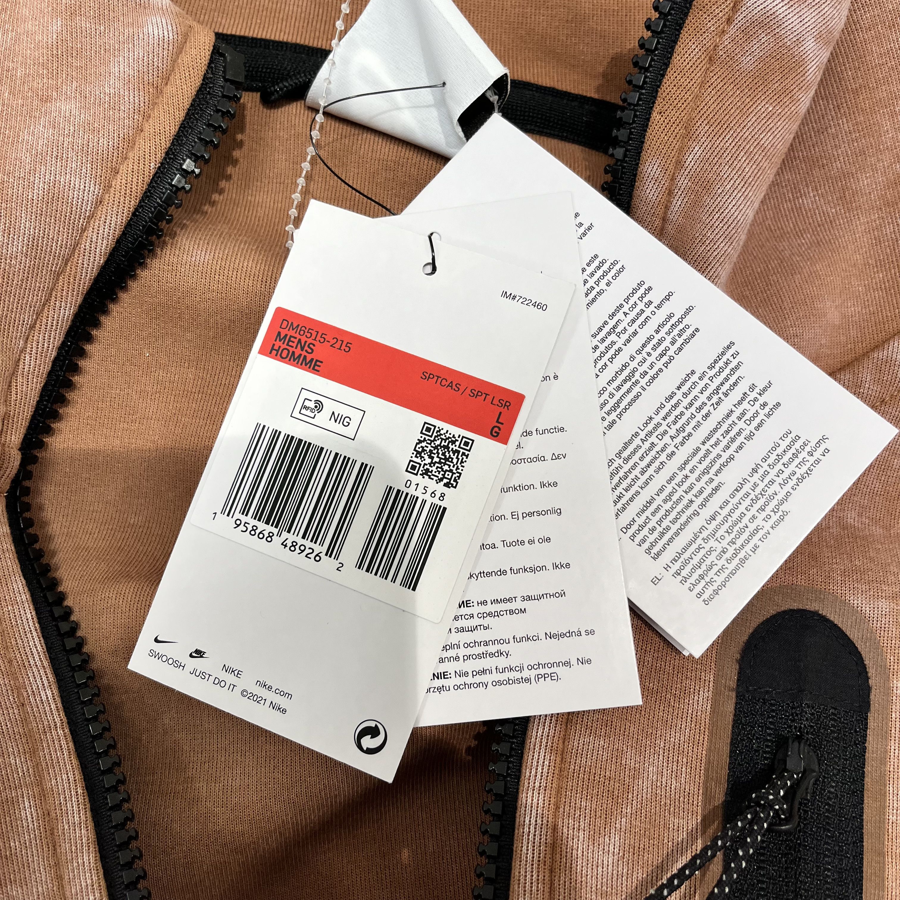 Nike Nike Tech Fleece Full-Zip Hoodie Mineral Clay/Black Size US L / EU 52-54 / 3 - 4 Thumbnail