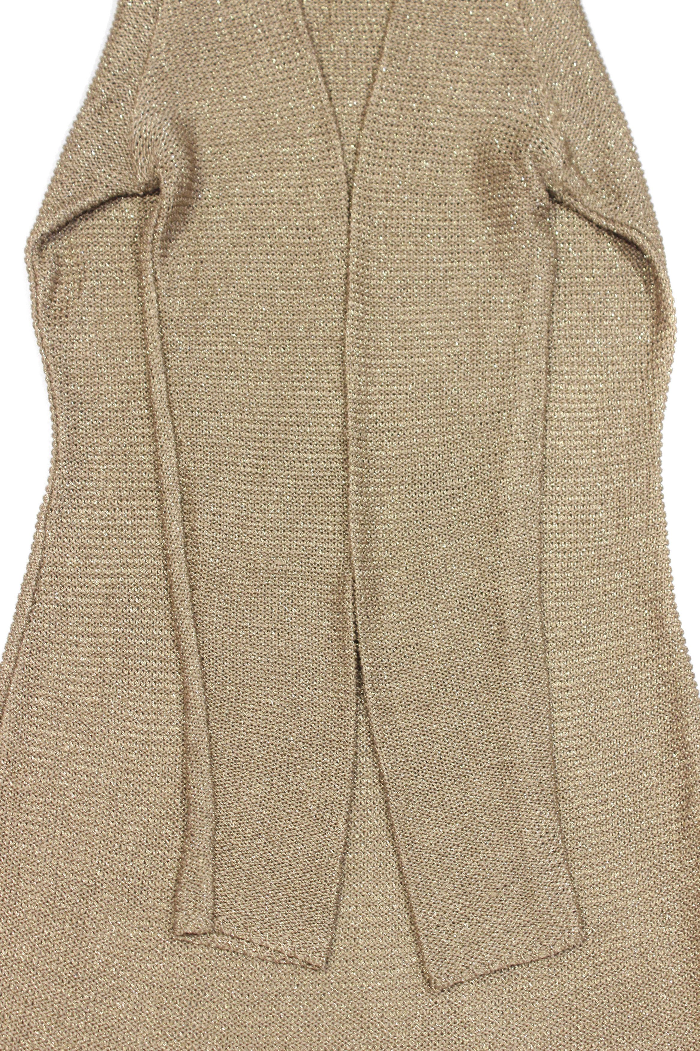 Ralph Lauren Purple Label Golden Knit Dress Size M / US 6-8 / IT 42-44 - 7 Thumbnail