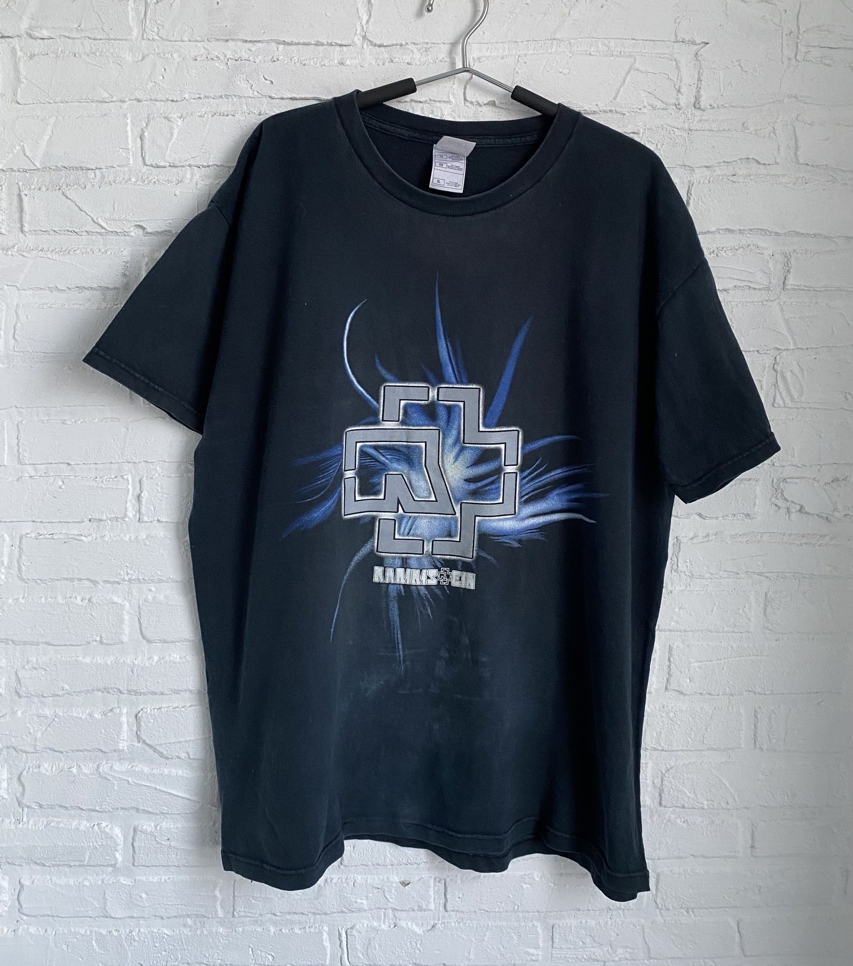 Band Tees × Vintage Vintage 2000s Rammstein tribal logo rock band t-shirt Size US L / EU 52-54 / 3 - 1 Thumbnail