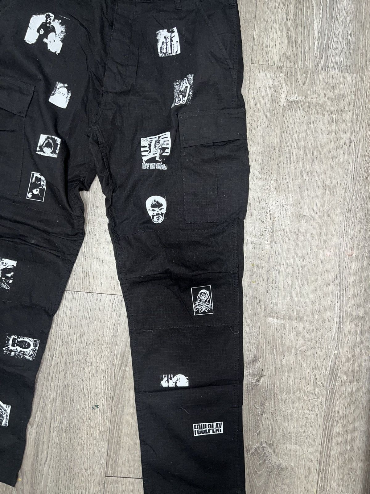 Foulplay Company × Fuck The Population Foulplay AOP Black pants w/ White Print x G59 Size US 32 / EU 48 - 3 Thumbnail