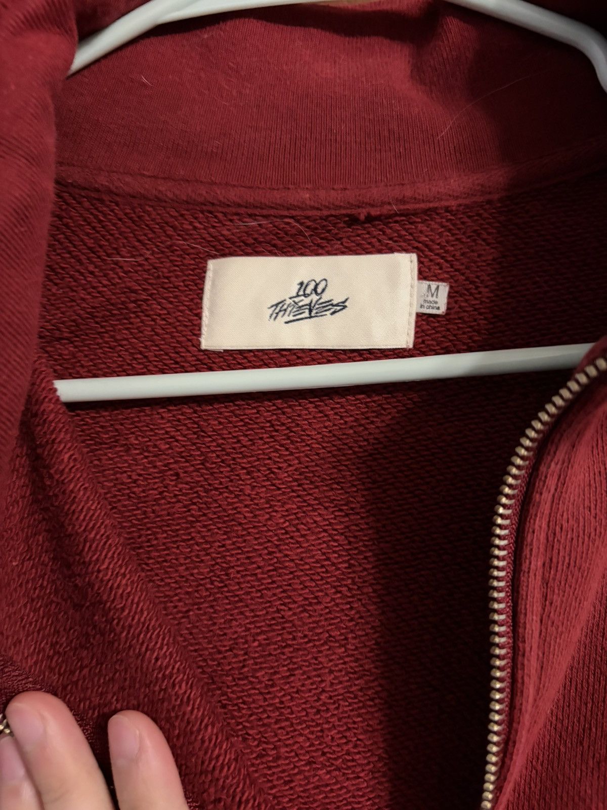 100 Thieves 100 Thieves Burgundy Quarter Zip Size M Size US M / EU 48-50 / 2 - 3 Thumbnail