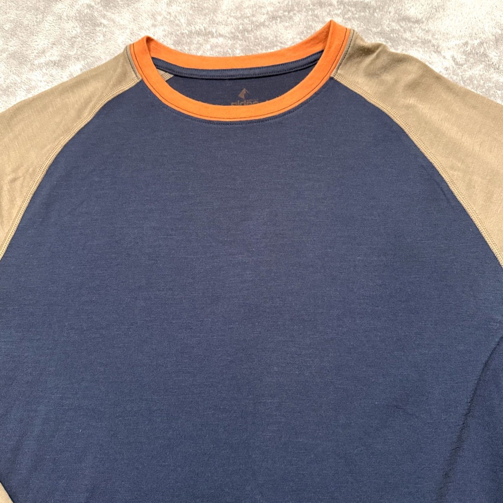 Layer 8 Merino Ridge Shirt Mens Medium Blue Brown Performance L/S Base Layer Outdoor Size US M / EU 48-50 / 2 - 2 Thumbnail