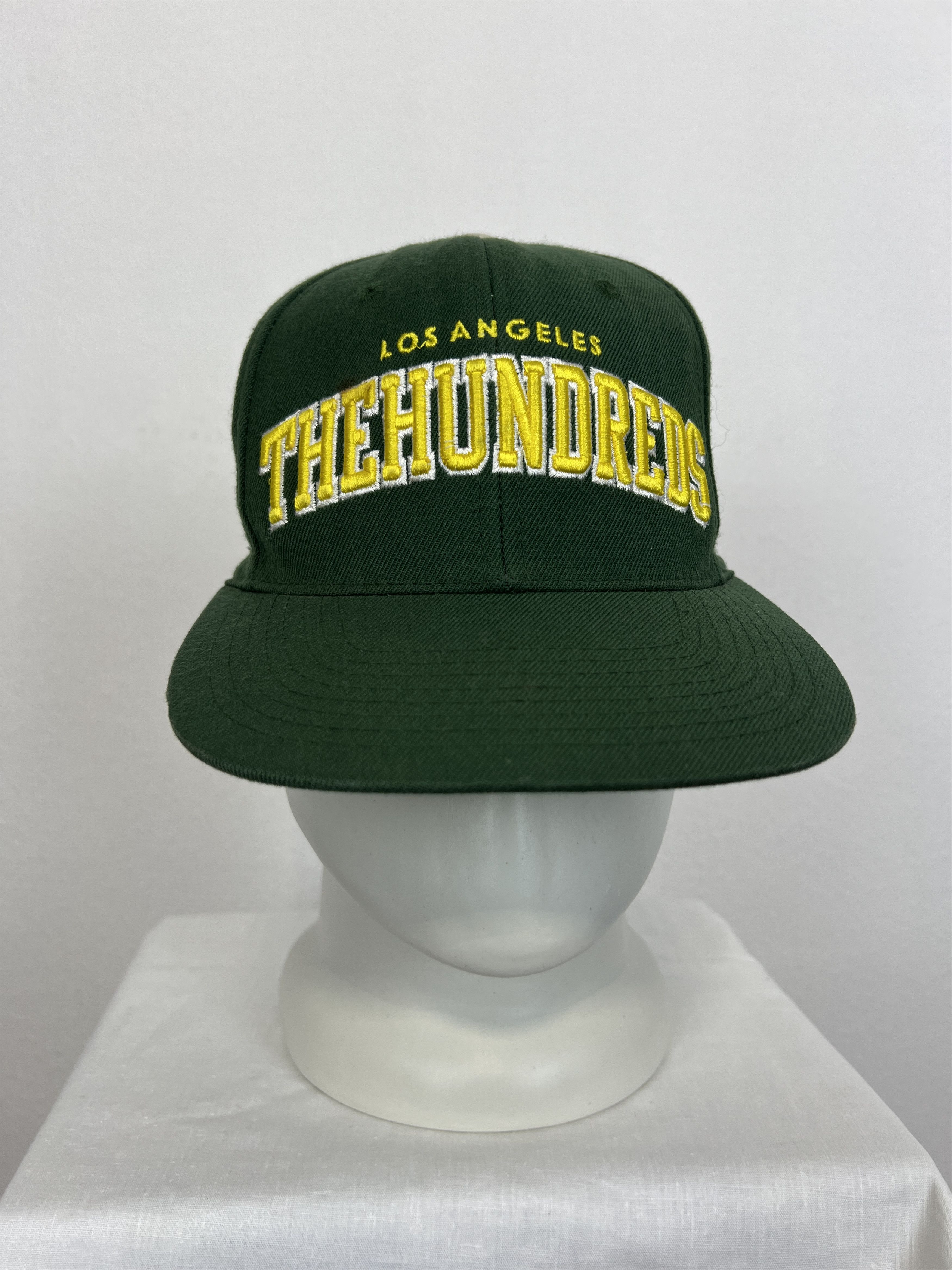 Vintage Los Angeles The Hundreds Bomb Logo Panel Green Cap Hat Rare Size ONE SIZE - 3 Thumbnail