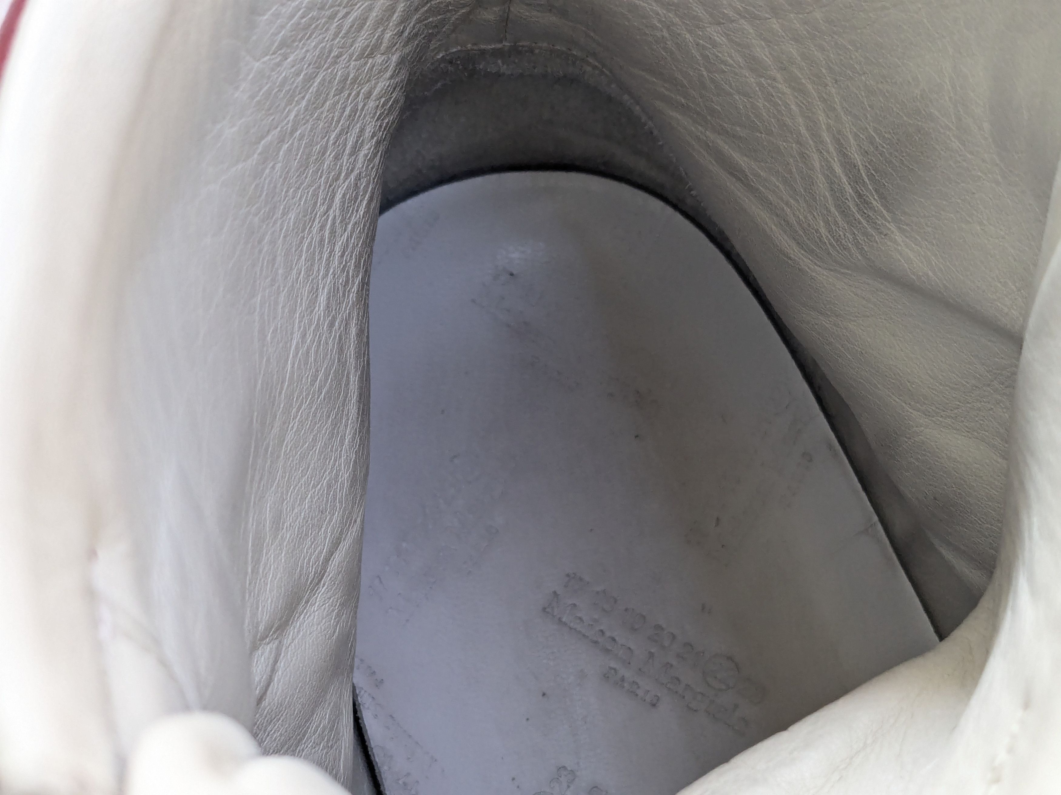 Maison Margiela Maison Margiela Future Red 12.45 Silver Leather High Tops Size US 12 / EU 45 - 8 Thumbnail