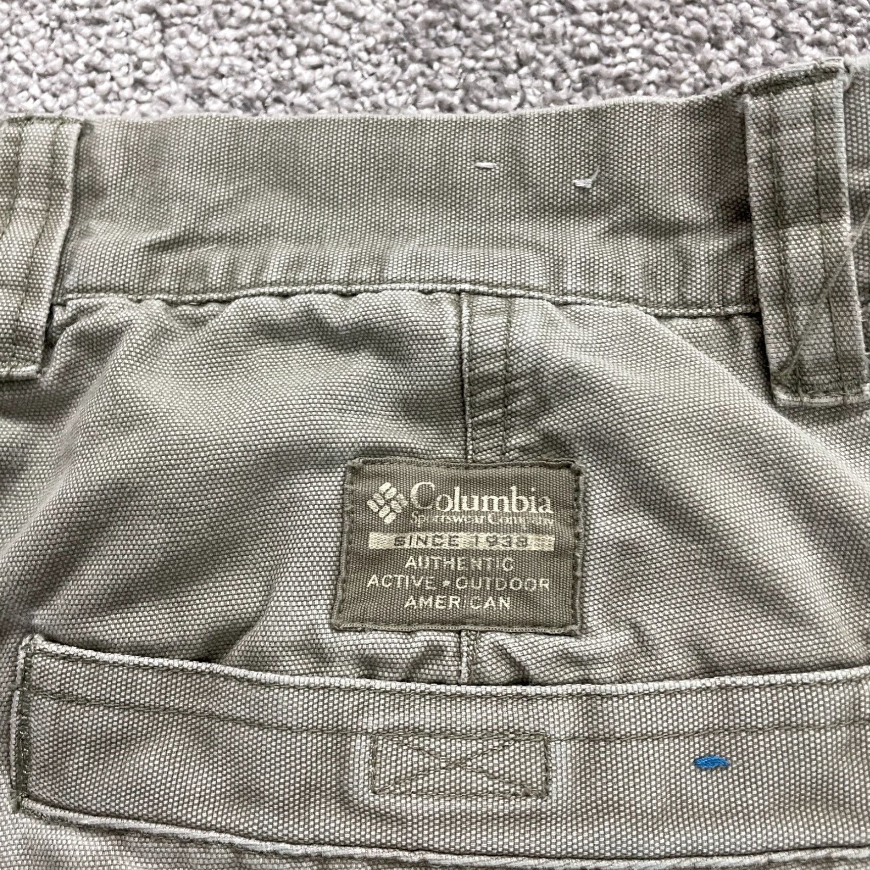 Vintage Columbia Chino Pants Mens 32 Green Straight Leg Snap Casual Cotton 32x31 Size US 32 / EU 48 - 5 Thumbnail