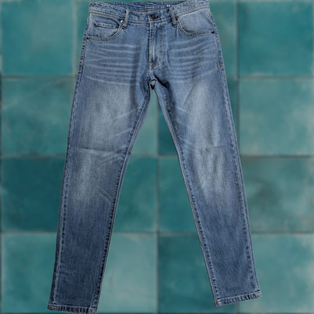 Vintage VINTAGE The Normal Brand Jeans Men 30x31 Slim Straight Light Wash Whisker Denim Blue 5-Pocket Mens Size US 30 / EU 46 - 1 Thumbnail