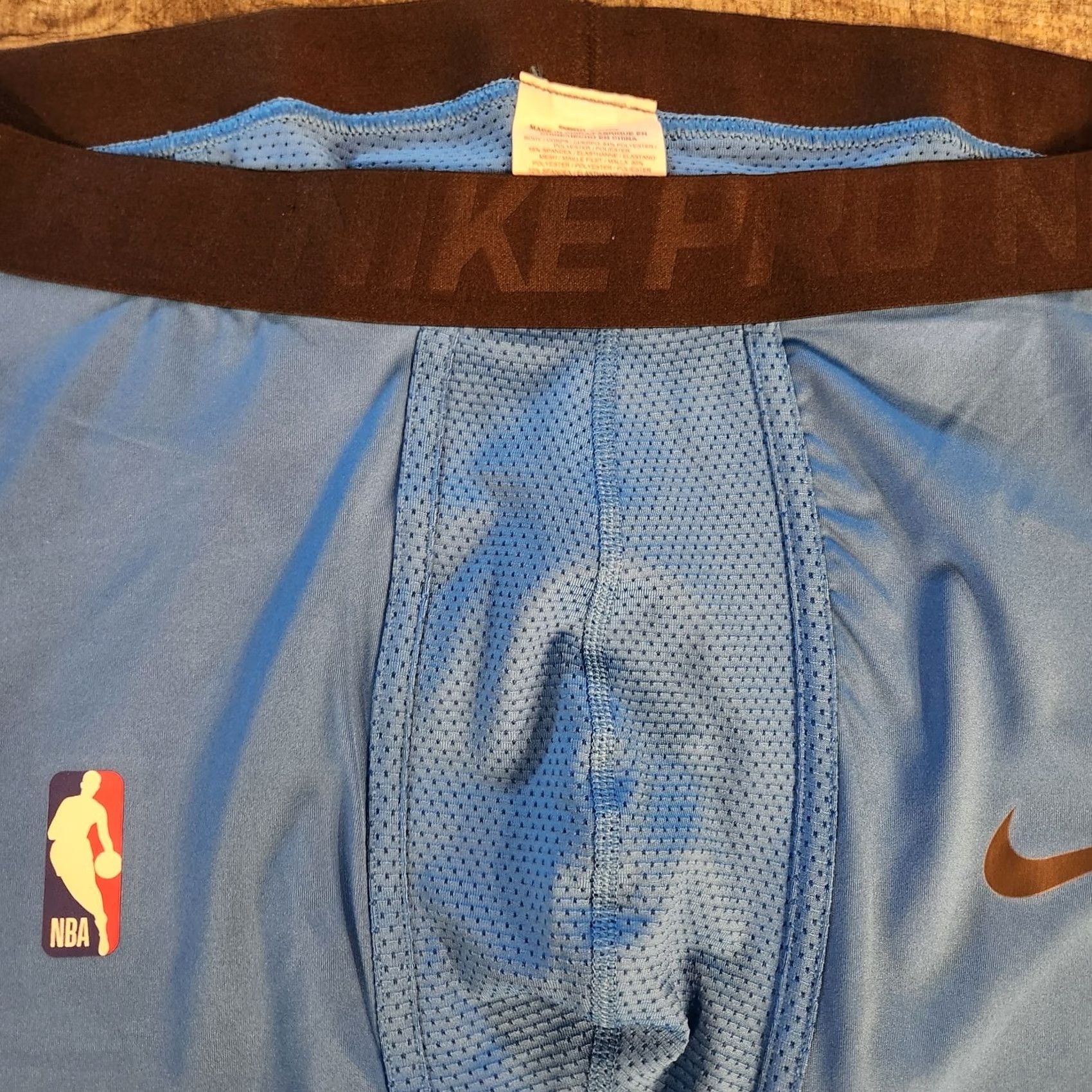 Nike Nike NBA Pro Hyperstrong Knee Padded Tights 3/4 Blue 2XL-T New Mens Shorts? Size US 39 - 6 Thumbnail