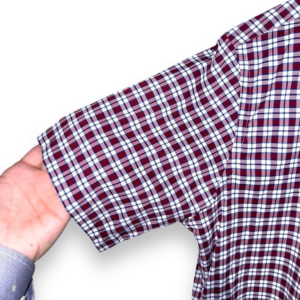 Brooks Brothers NWT Brooks Brothers Red & Navy Performance S/S Button Down M Size US M / EU 48-50 / 2 - 6 Thumbnail