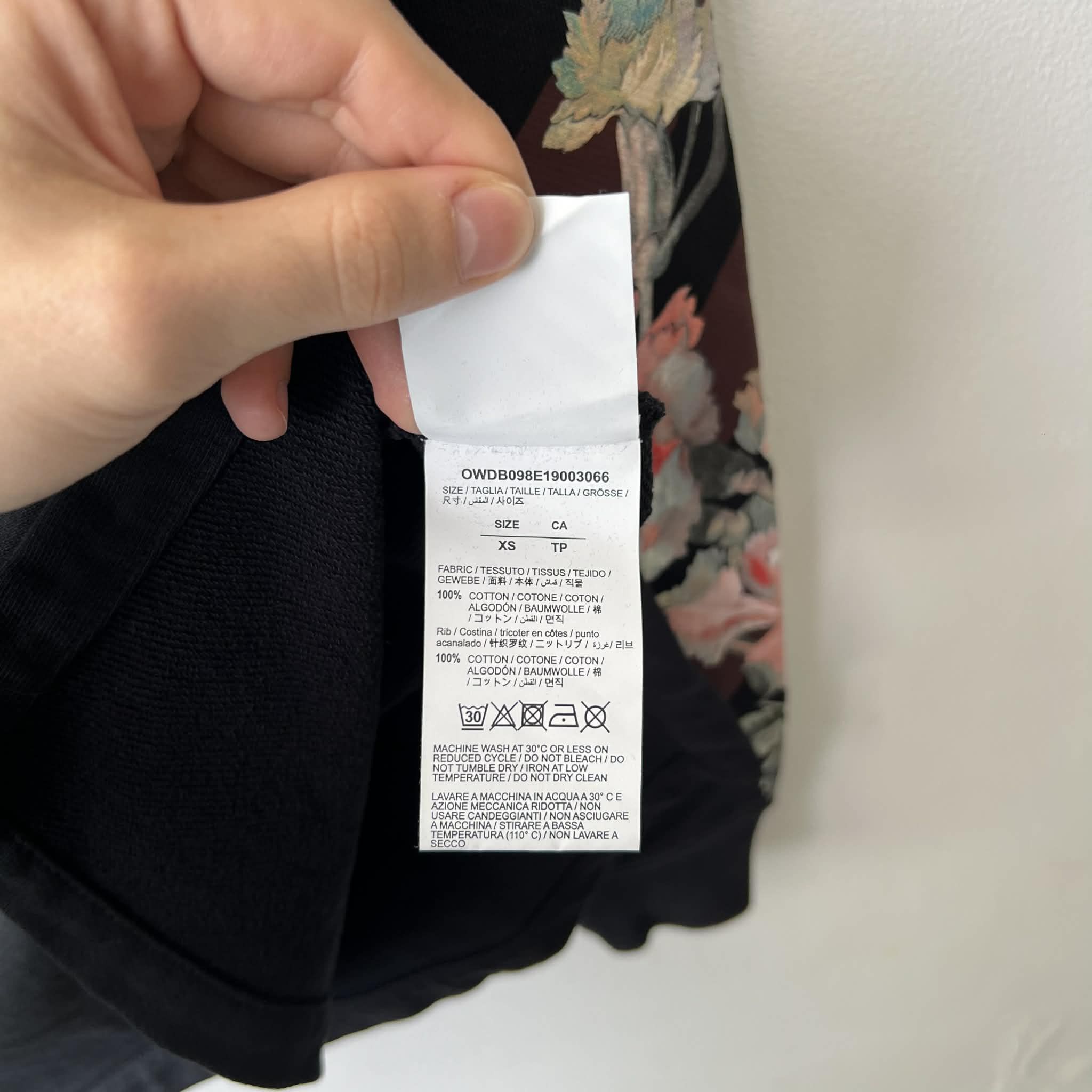 Off-White Off White Floral Crewneck Sweatshirt Mini Dress Size XS / US 0-2 / IT 36-38 - 8 Thumbnail