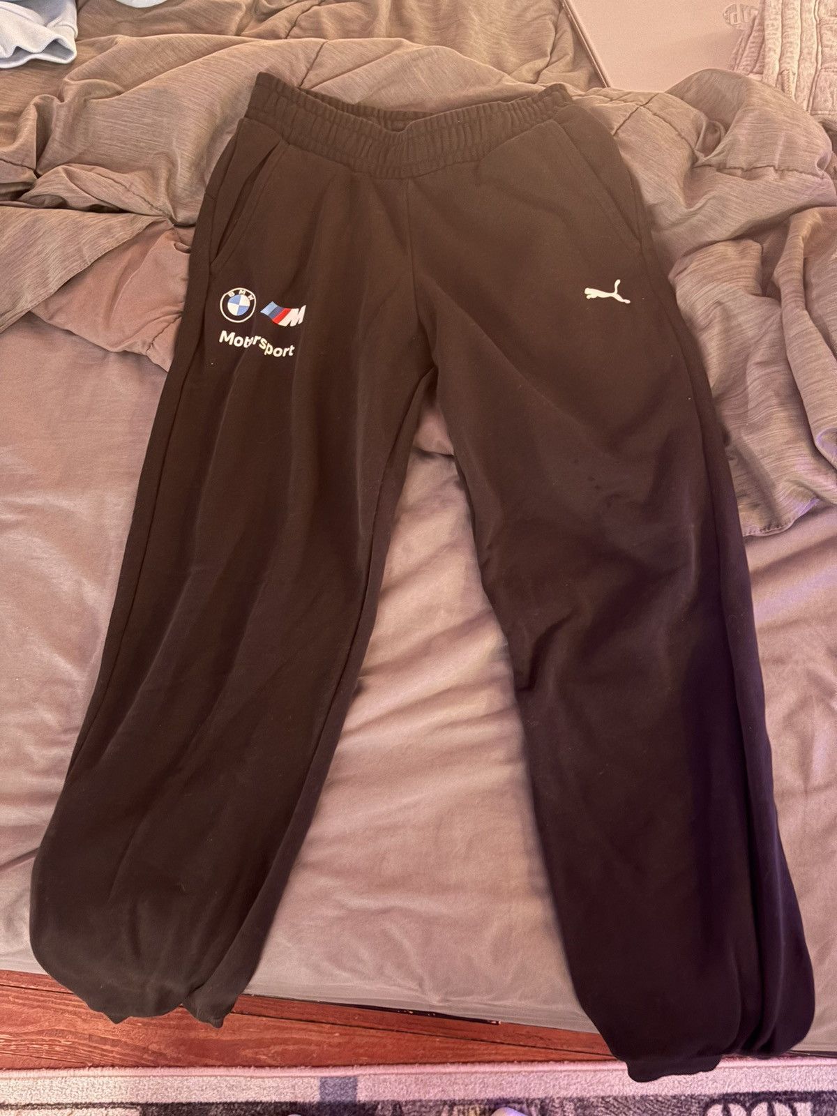 Puma Black Puma BMW Sweatpants Size US 29 - 1 Thumbnail