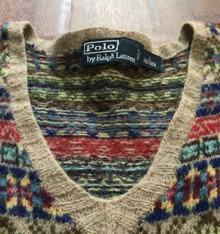 Polo Ralph Lauren Rare💥 Polo Ralph Lauren Multicolor Vest Knitwear Size US L / EU 52-54 / 3 - 2 Thumbnail