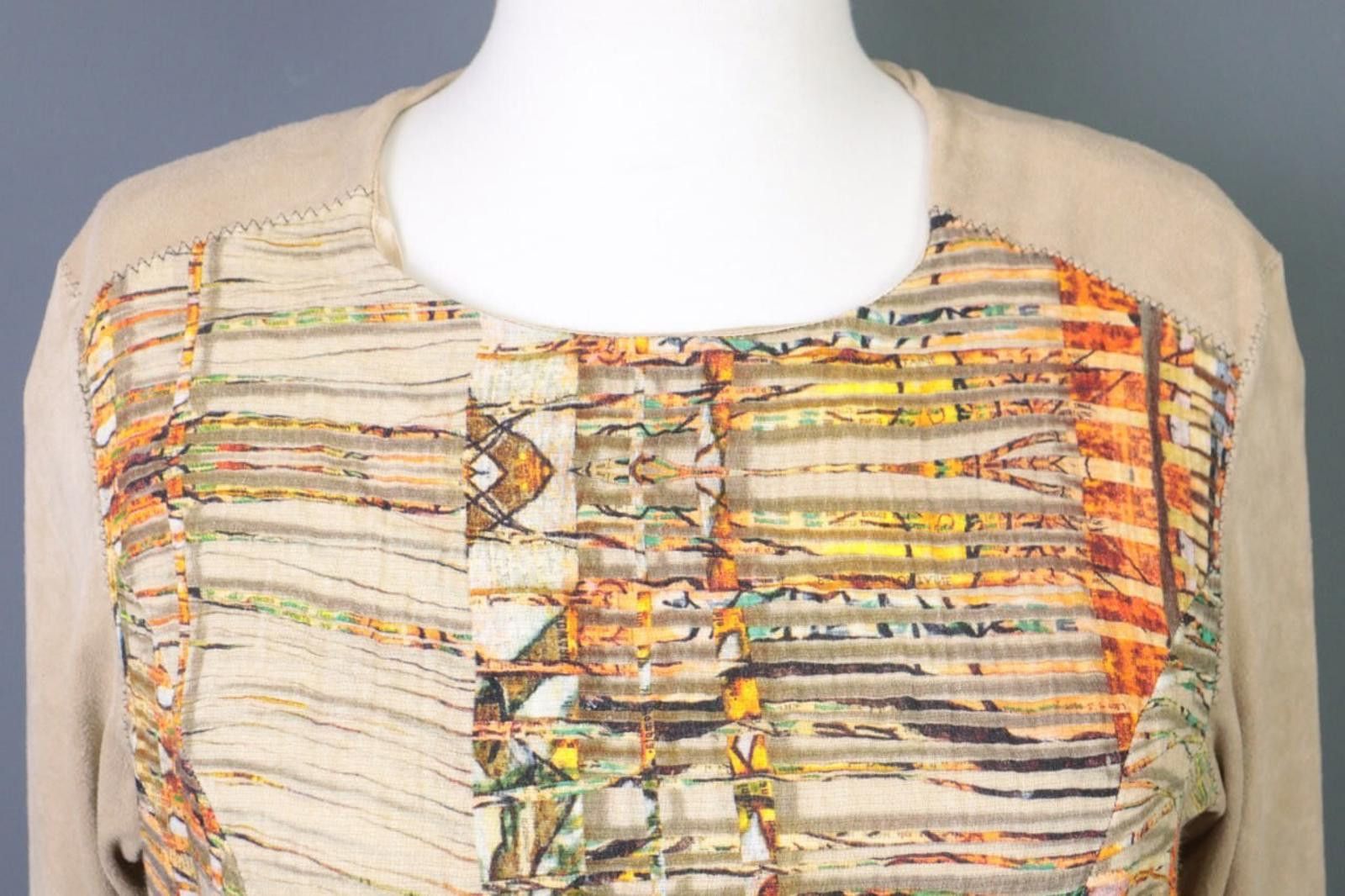 Designer Aventures des Toiles Multicolor Printed A-Line Dress 46 Size M / US 6-8 / IT 42-44 - 3 Thumbnail