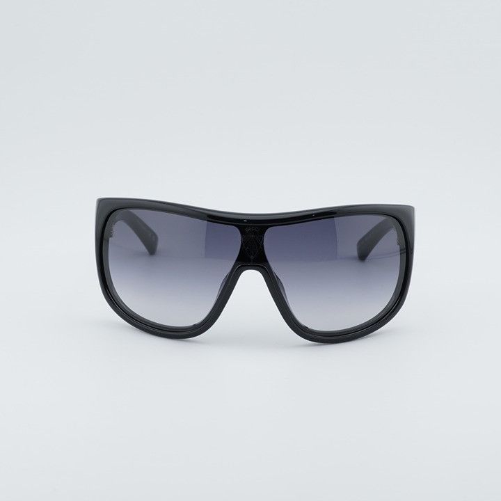 Gucci Gucci GG2168S 008 Sunglasses Shiny Black Shield Frame, Grey Size ONE SIZE - 2 Thumbnail