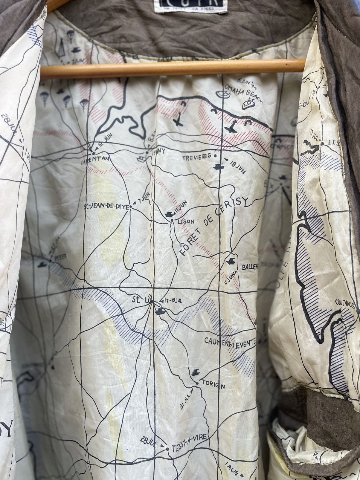 Pelle Pelle Vintage Pelle Cuir A-2 Leather Jacket Normandy Map Lining Size US L / EU 52-54 / 3 - 6 Thumbnail