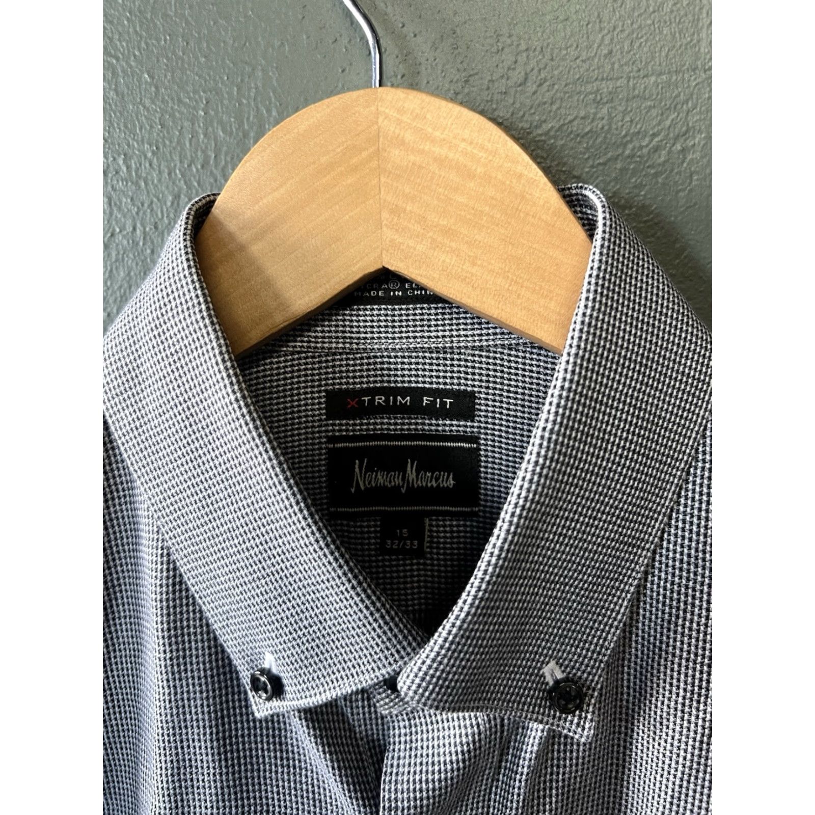 Neiman Marcus Neiman Marcus Mens Dress Shirt Blue Long Sleeve Button Up 15 32/33 15 Regular Shirt Men Size 40R - 3 Thumbnail