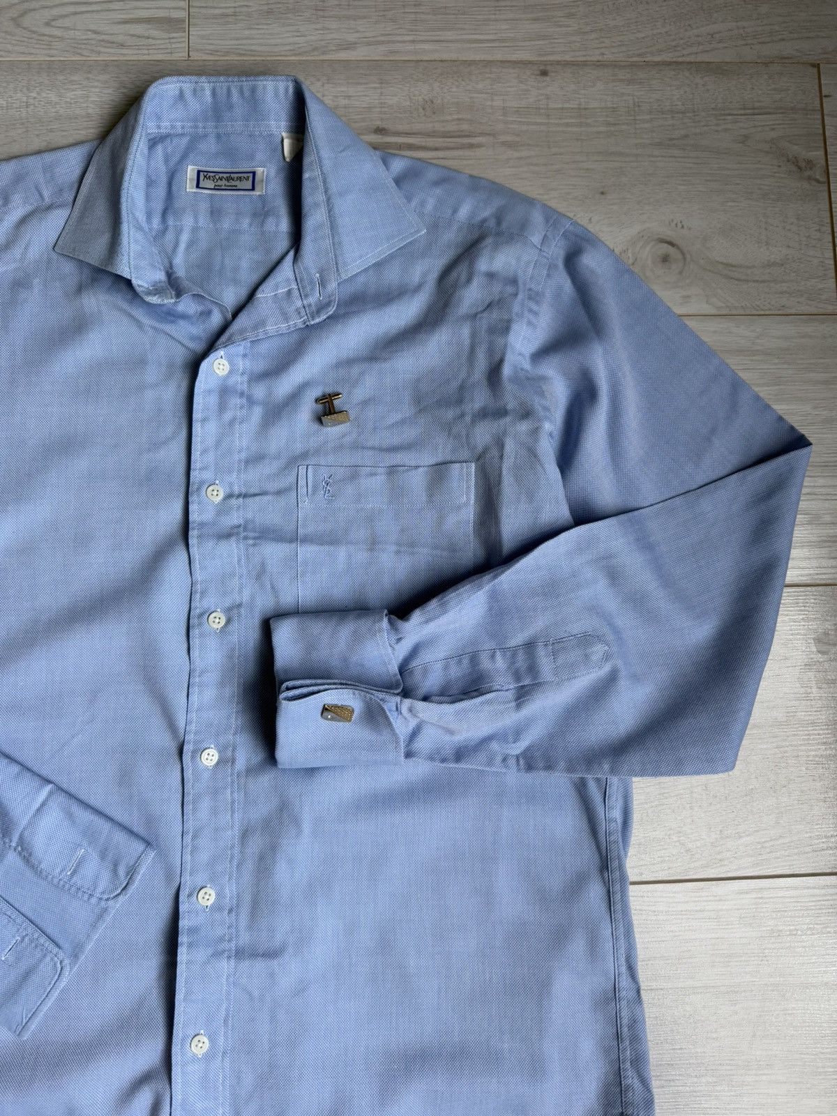 Vintage × Yves Saint Laurent Vintage YSL Yves Saint Laurent shirt luxury brand Size US L / EU 52-54 / 3 - 1 Thumbnail