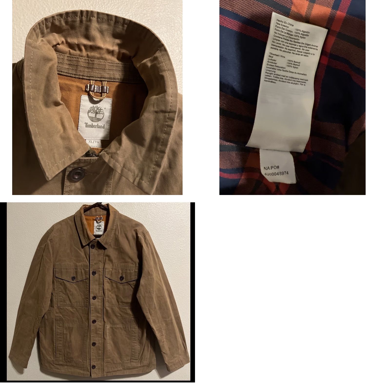 Timberland VINTAGE Timberland Women’s Chore Canvas Military Style Jacket XL Wax Coat J1540 Brown Plaid Canvas 80s 90s Western Outdoor Workwear Women’s XL Size XL / US 12-14 / IT 48-50 - 8 Thumbnail