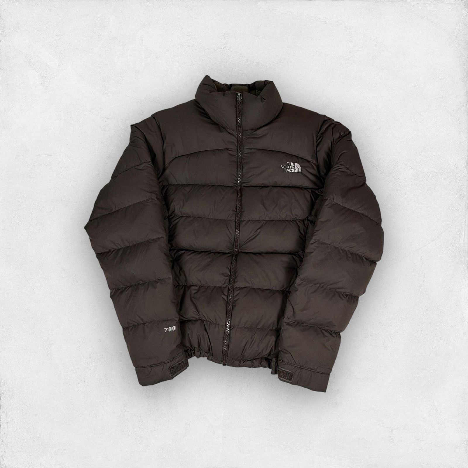 The North Face 700 Womens Brown Full Zip Puffer Jacket Large