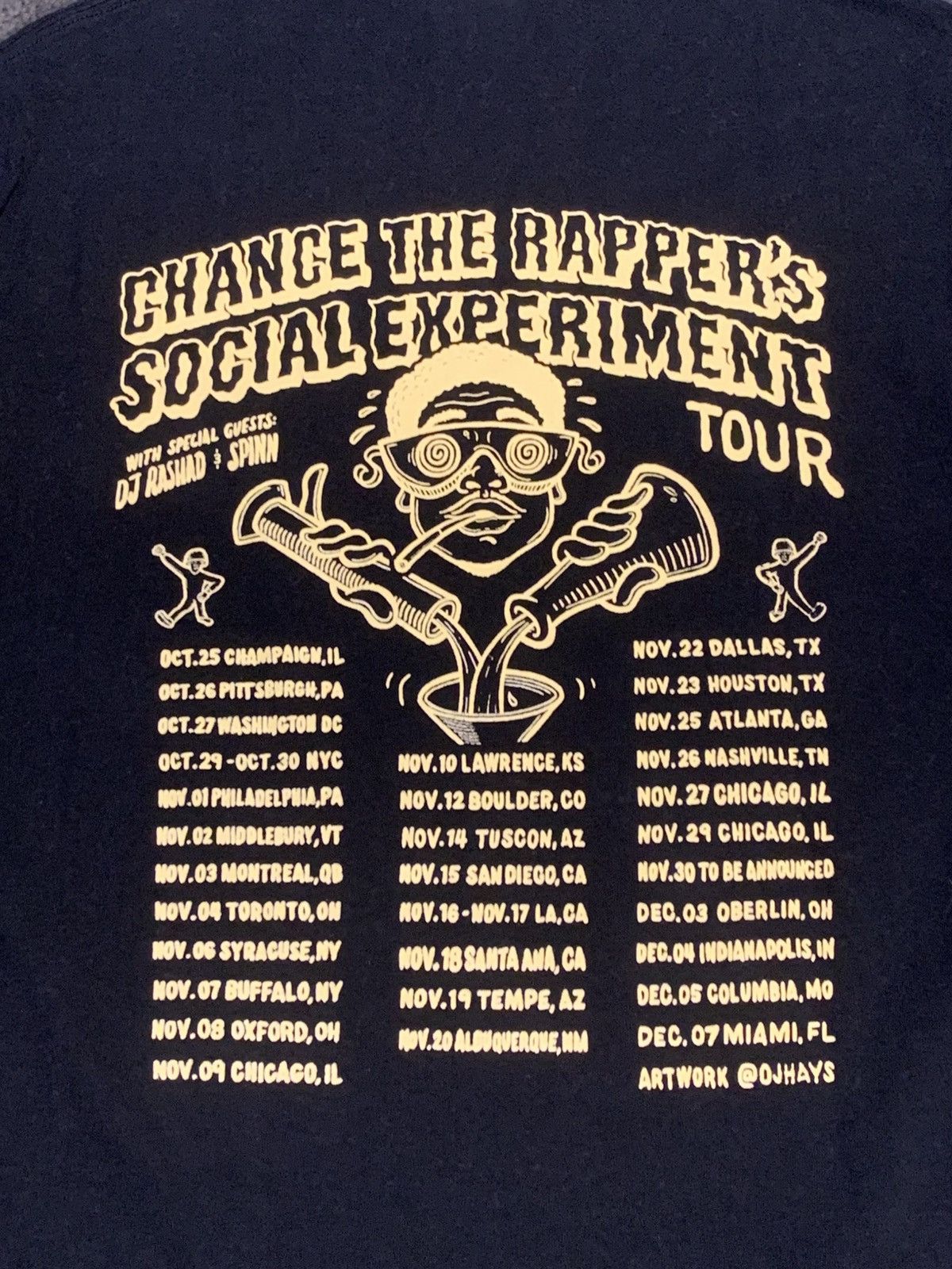 Rap Tees × Vintage VINTAGE CHANCE THE RAPPER SOCIAL EXPERIMENT WORLD TOUR TEE Size US L / EU 52-54 / 3 - 4 Thumbnail