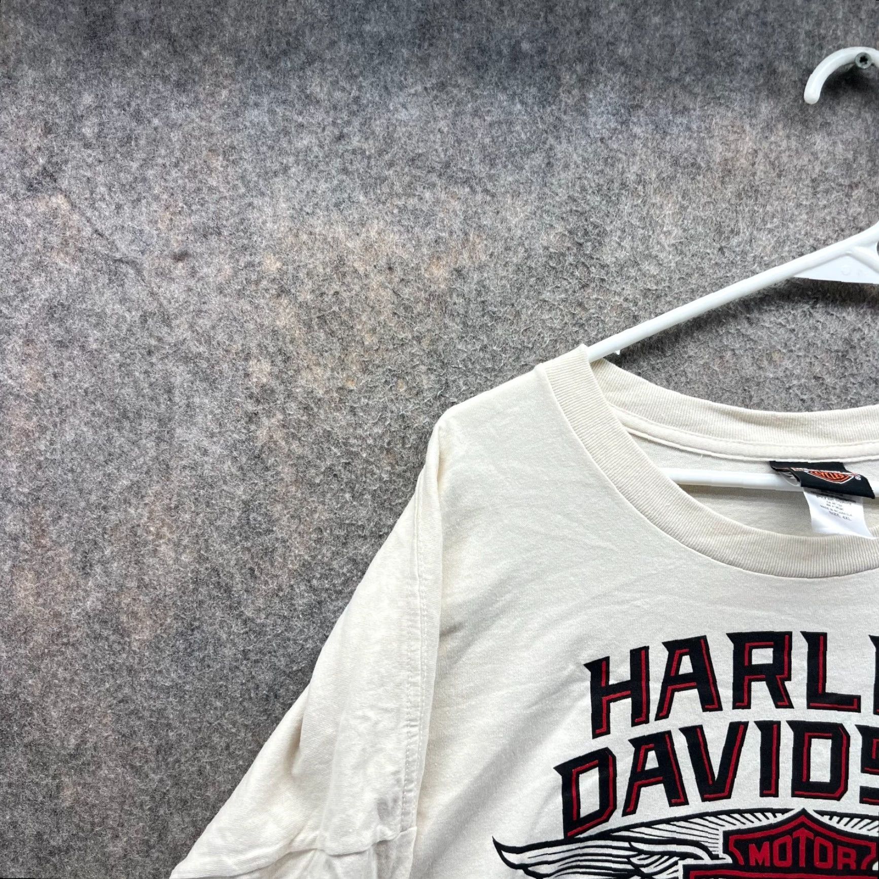 Harley Davidson Harley-Davidson Shirt Mens 4XL Tan Beige Crewneck Short Sleeve Logo Motorcycle 2018 Vintage: No? Size US XXL / EU 58 / 5 - 4 Thumbnail