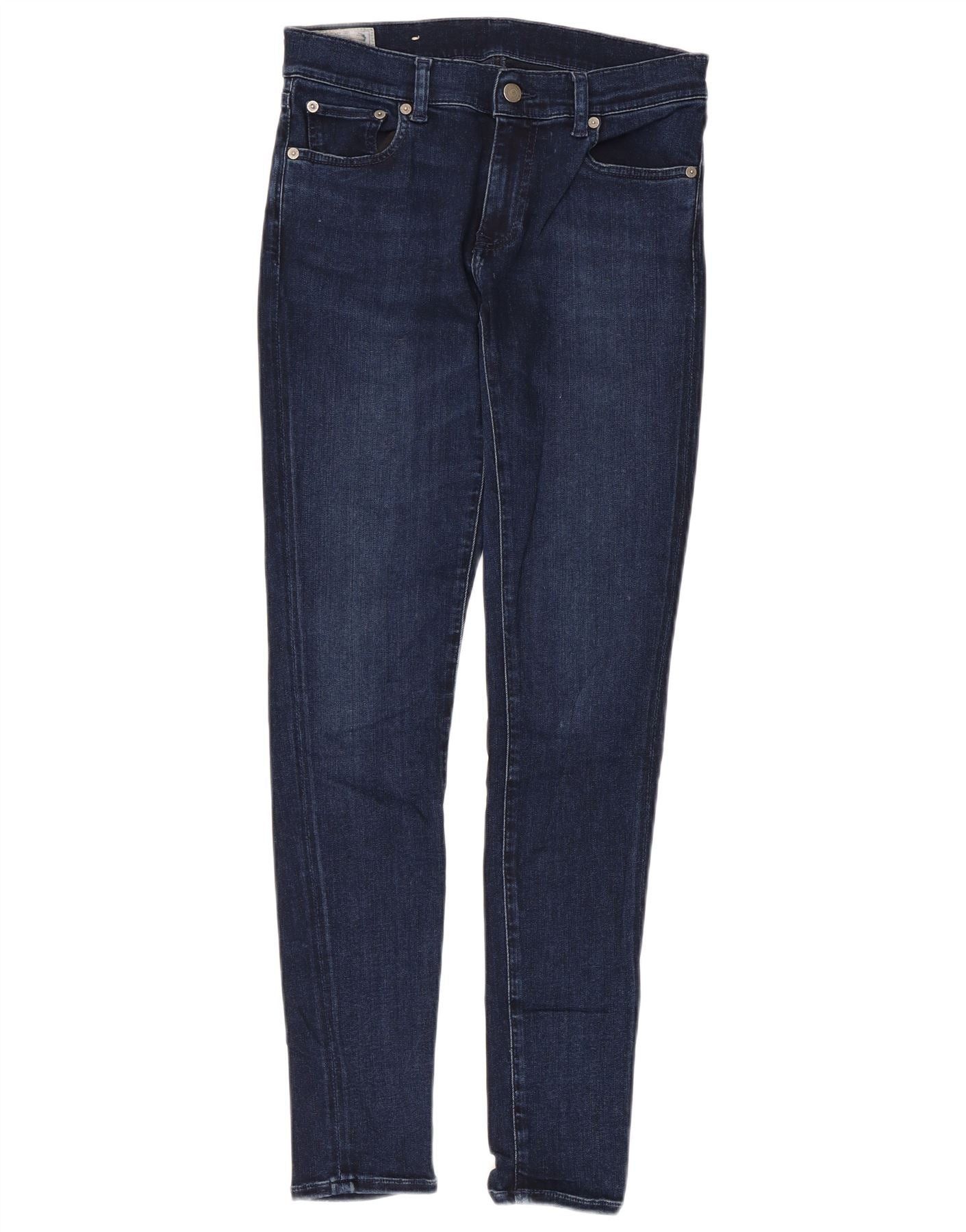 Polo Ralph Lauren Womens Skinny Jeans W27 L29 Navy Blue Viscose Size 42" / US 20 - 1 Thumbnail