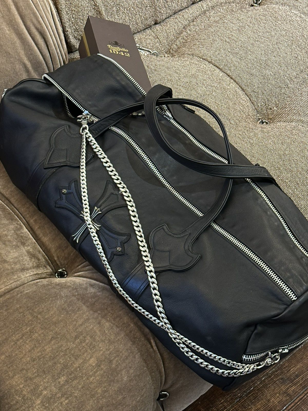 Chrome Hearts CHROME HEARTS LEATHER PATCHED CROSS DUFFLE Size ONE SIZE - 5 Thumbnail